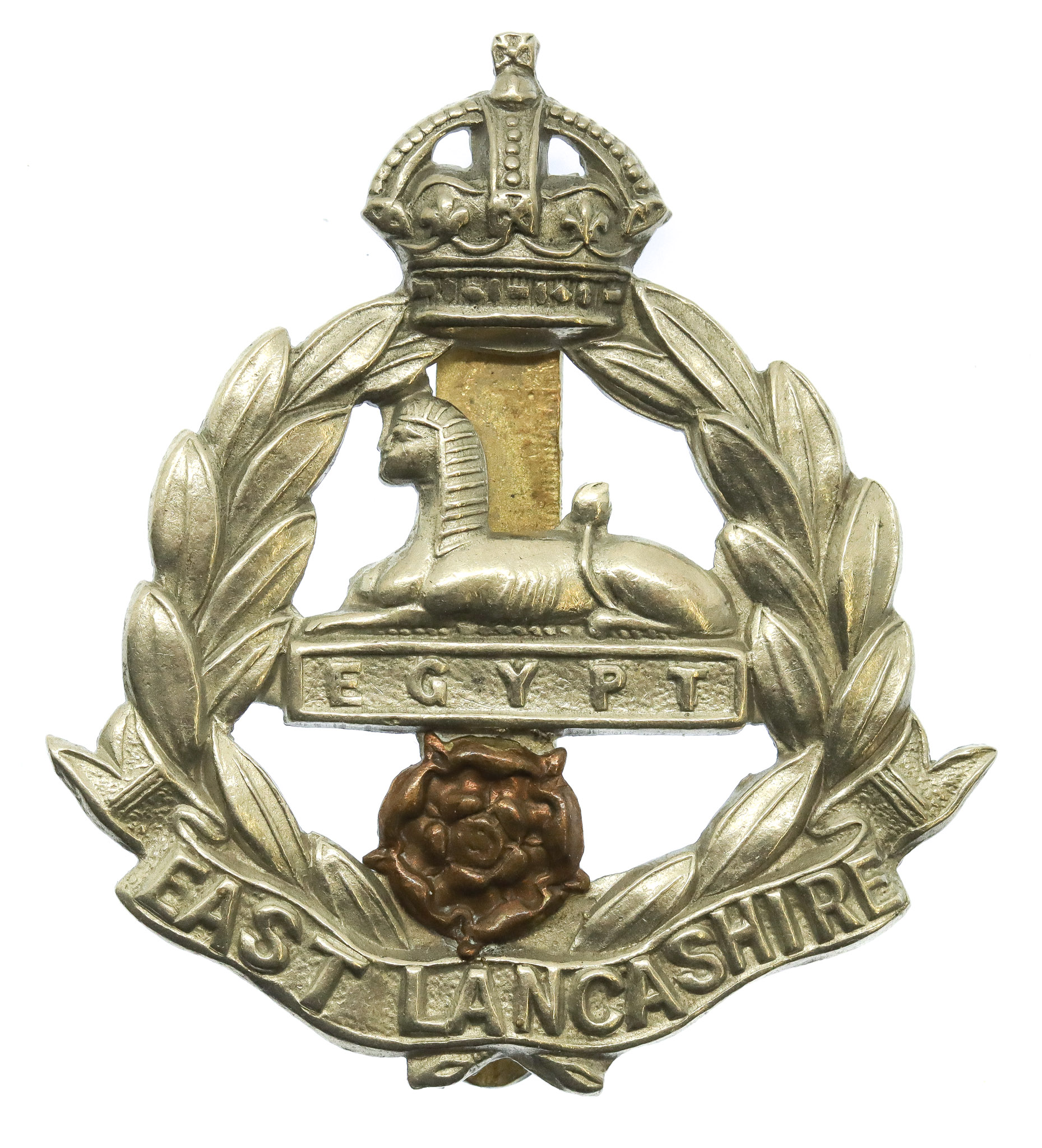 East Lancashire Regiment Cap Badge - King's Crown