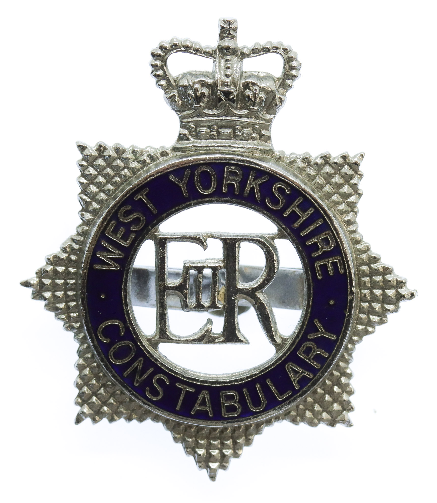 West Yorkshire Constabulary Senior Officer's Enamelled Cap Badge - Queen's Crown