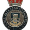 Royal Falkland Islands Police Enamelled Cap Badge - Queen's Crown