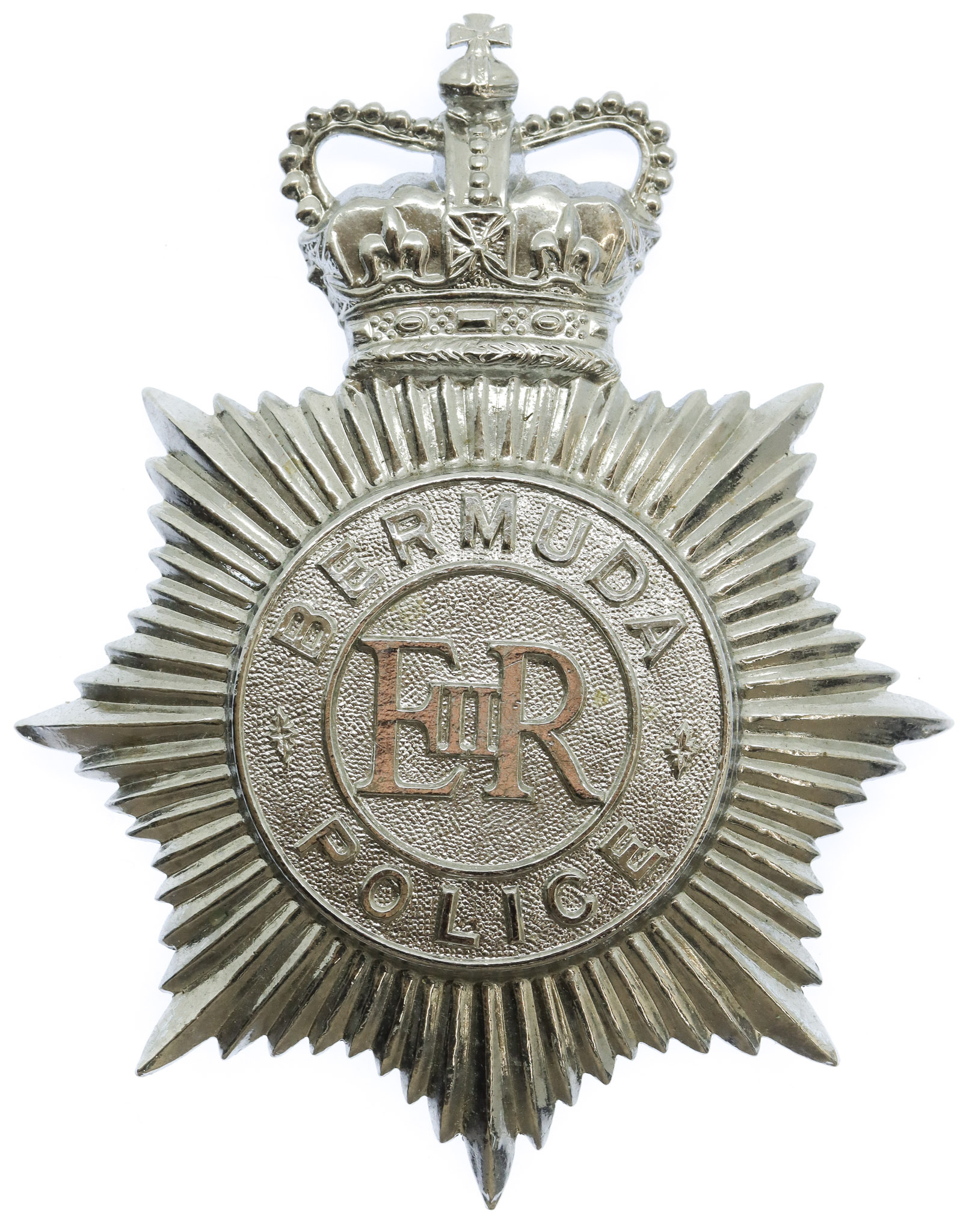 Bermuda Police Helmet Plate - Queen's Crown