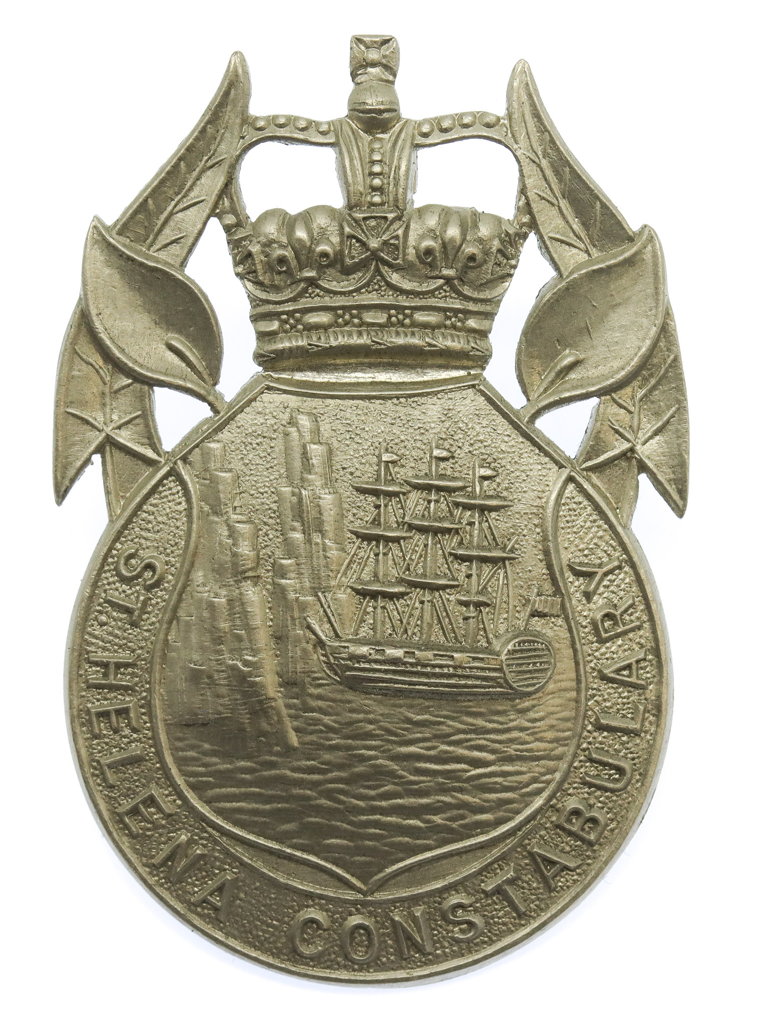 St. Helena Constabulary Cap Badge- Queen's Crown