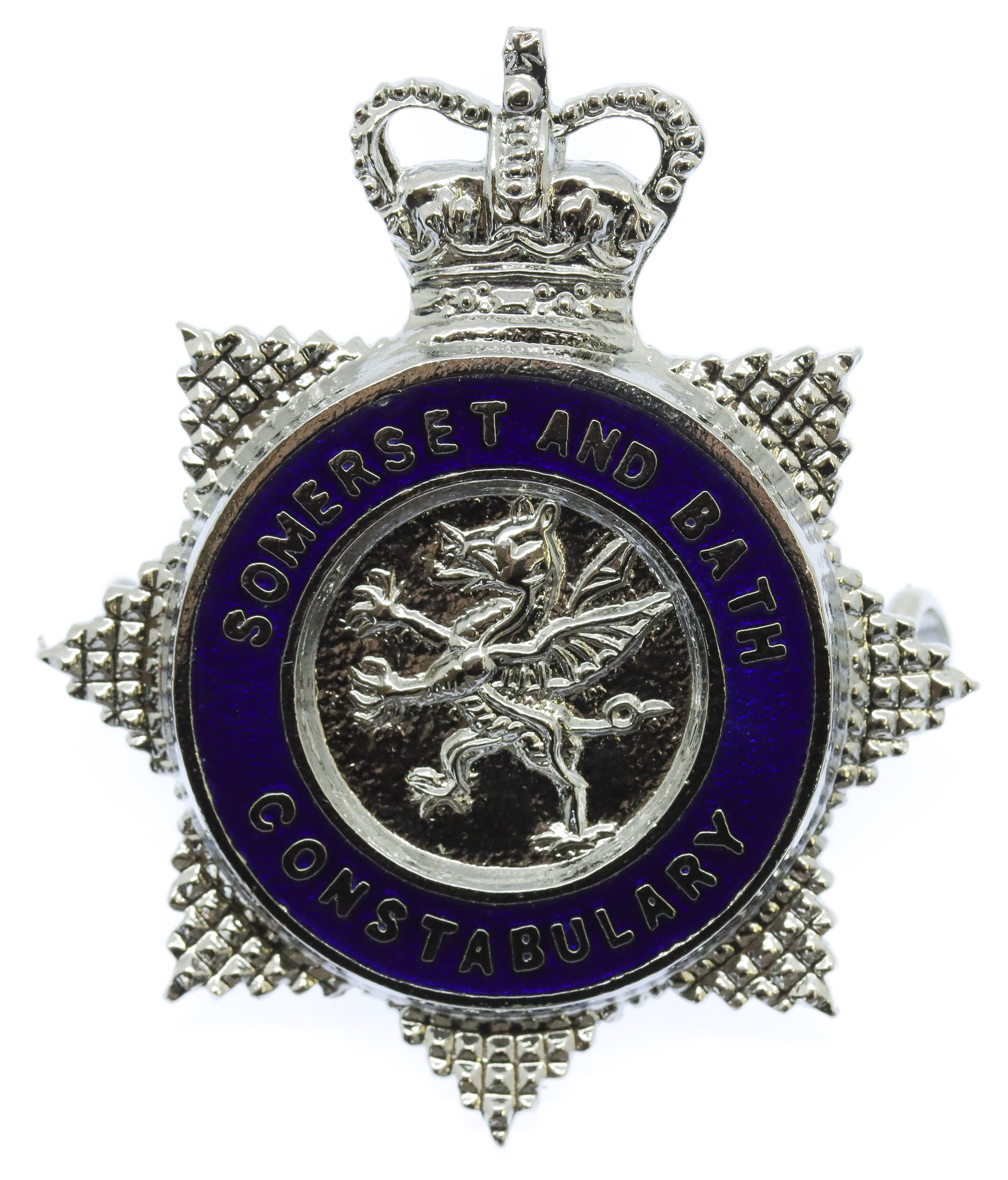 Somerset and Bath Constabulary Senior Officer's Enamelled Cap Badge - Queen's Crown