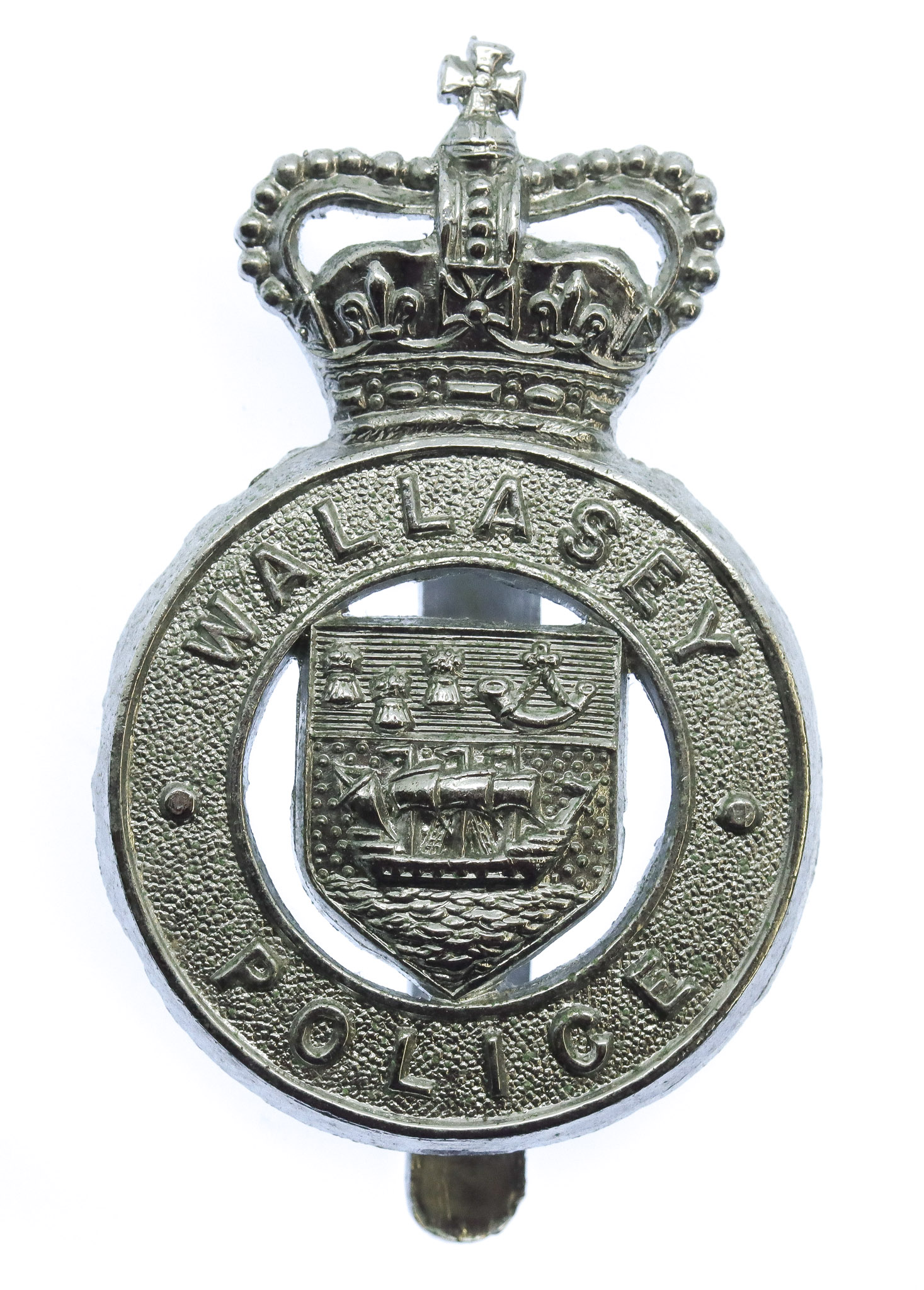 Wallasey Borough Police Cap Badge - Queen's Crown