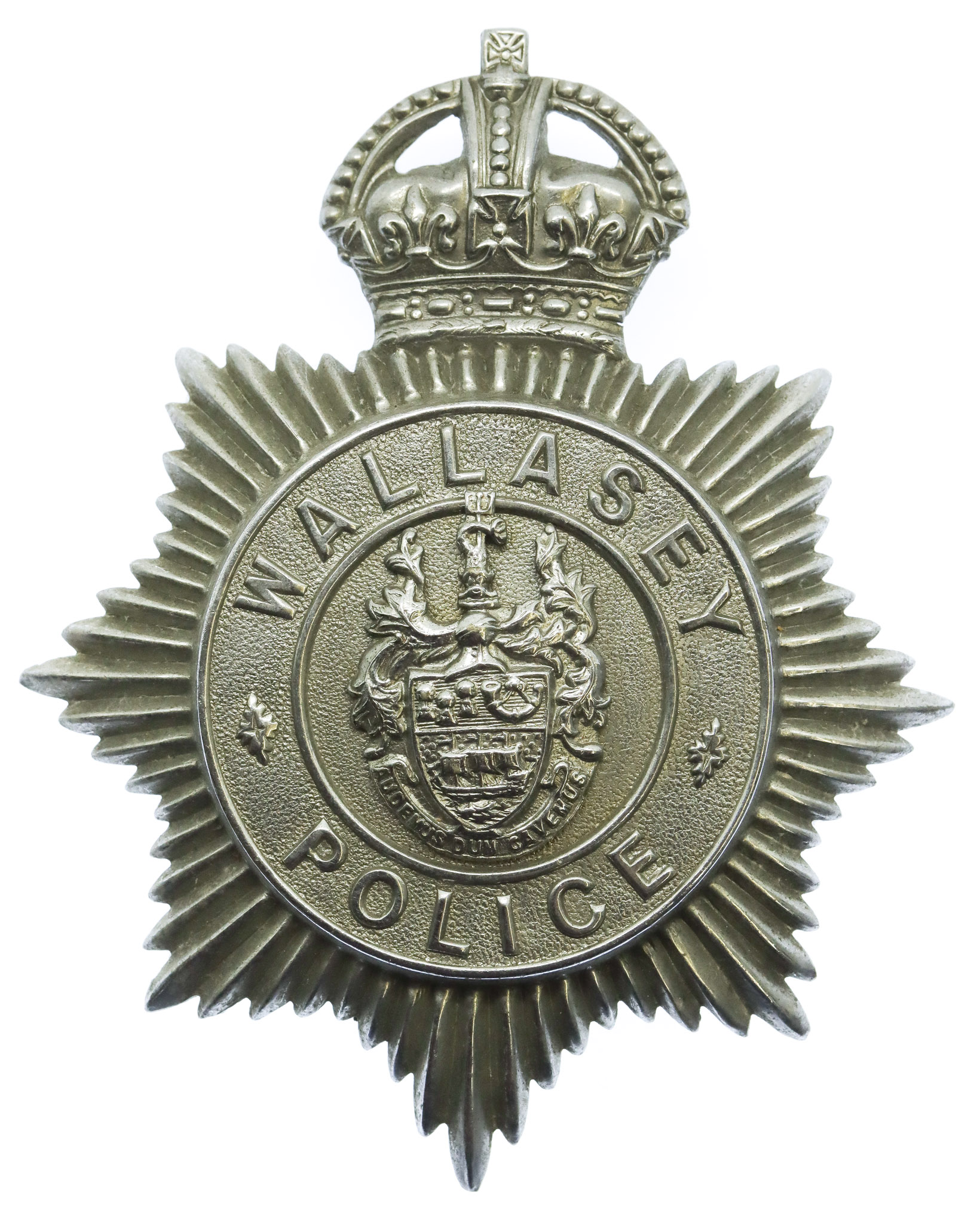 Wallasey Borough Police Helmet Plate - King's Crown