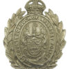 Wallasey Borough Police White Metal Wreath Helmet Plate - King's Crown