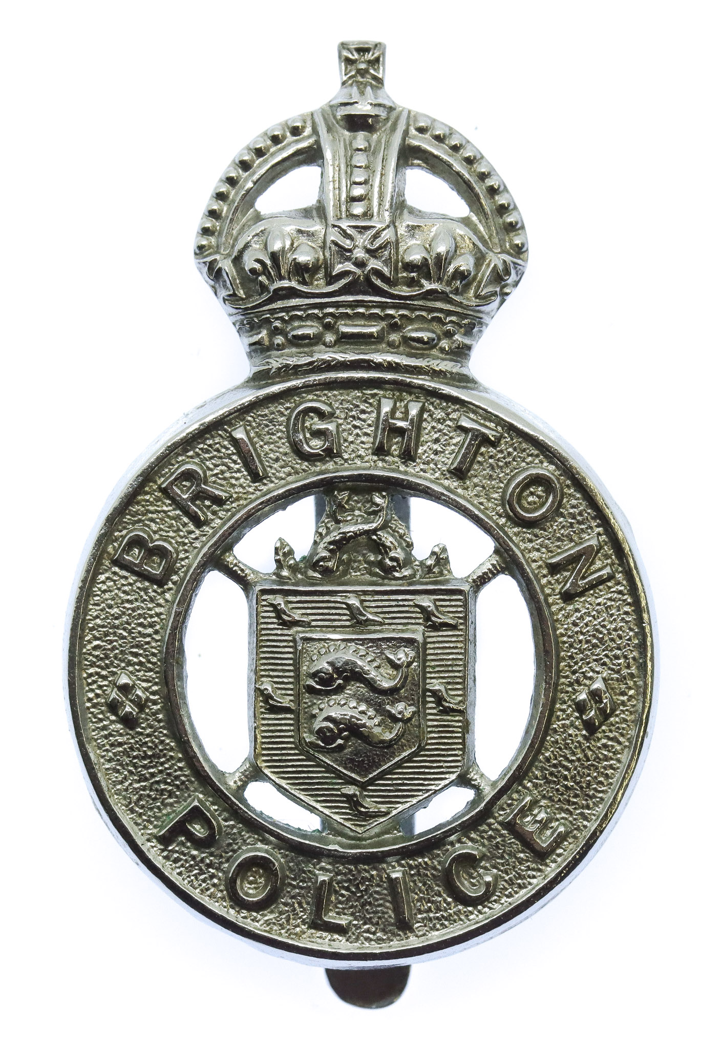 Brighton Borough Police Cap Badge - King's Crown
