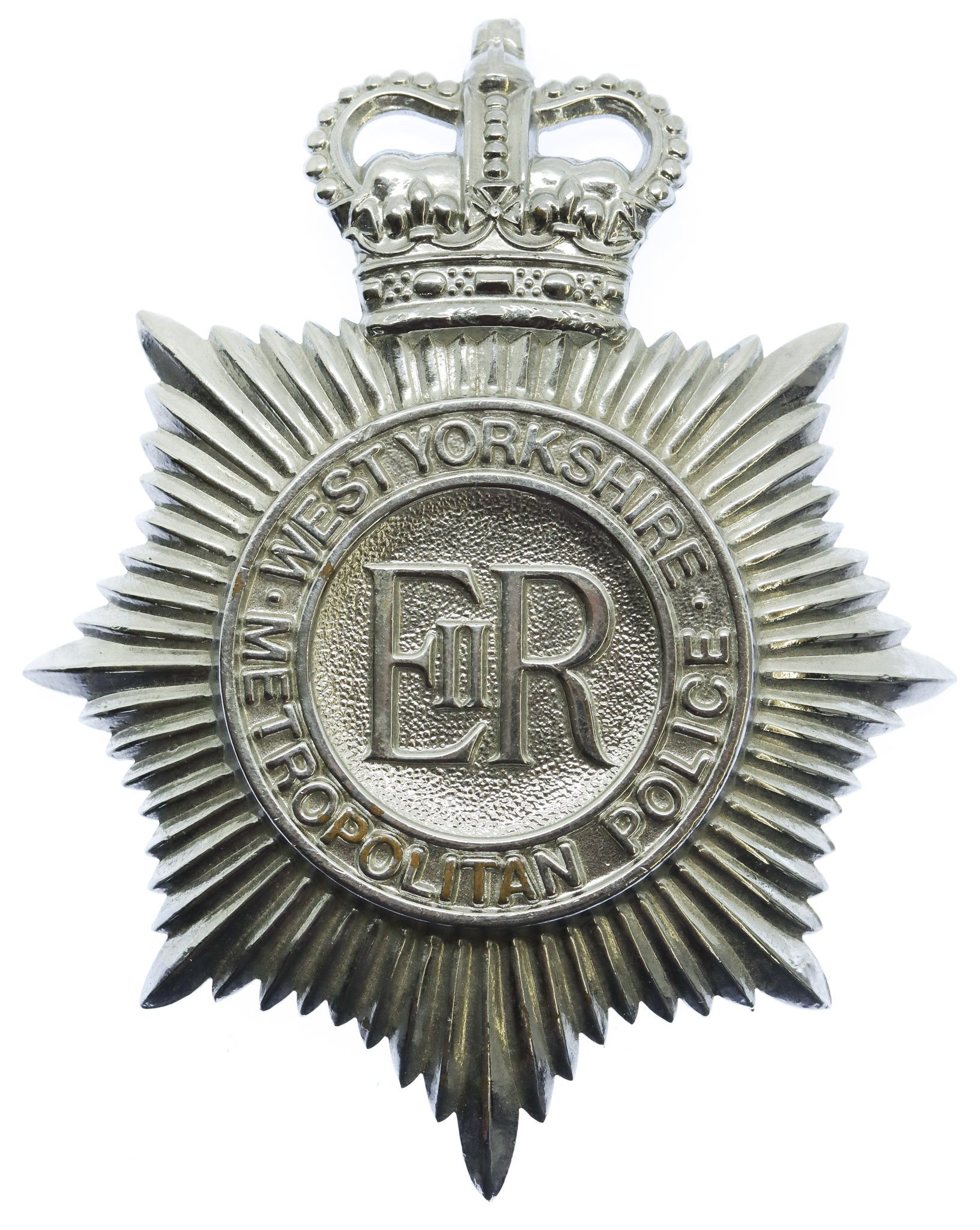 West Yorkshire Metropolitan Police Helmet Plate - Queen's Crown