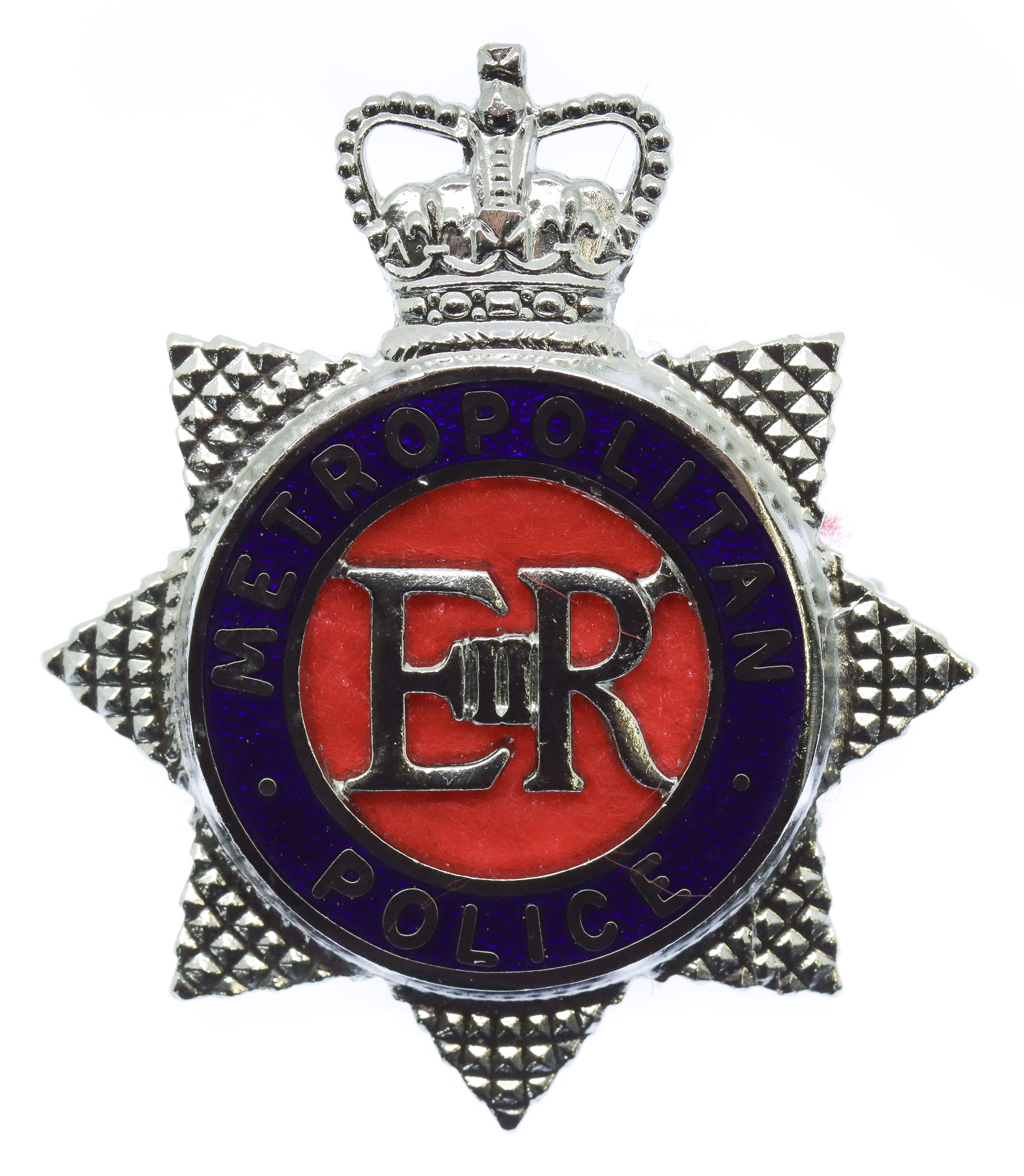 Metropolitan Police Senior Officer's Enamelled Cap Badge - Queen's Crown