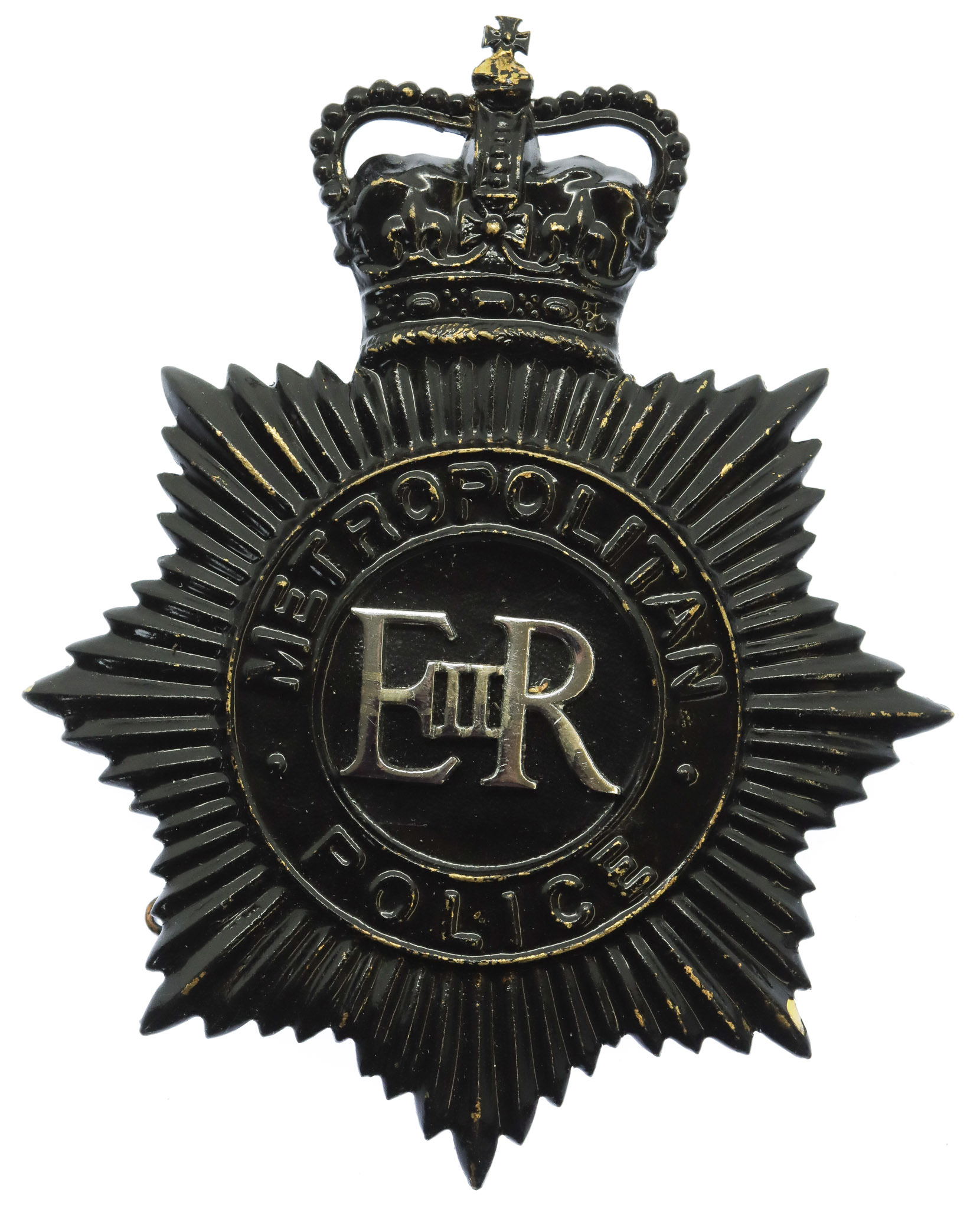 Metropolitan Police Night Helmet Plate - Queen's Crown