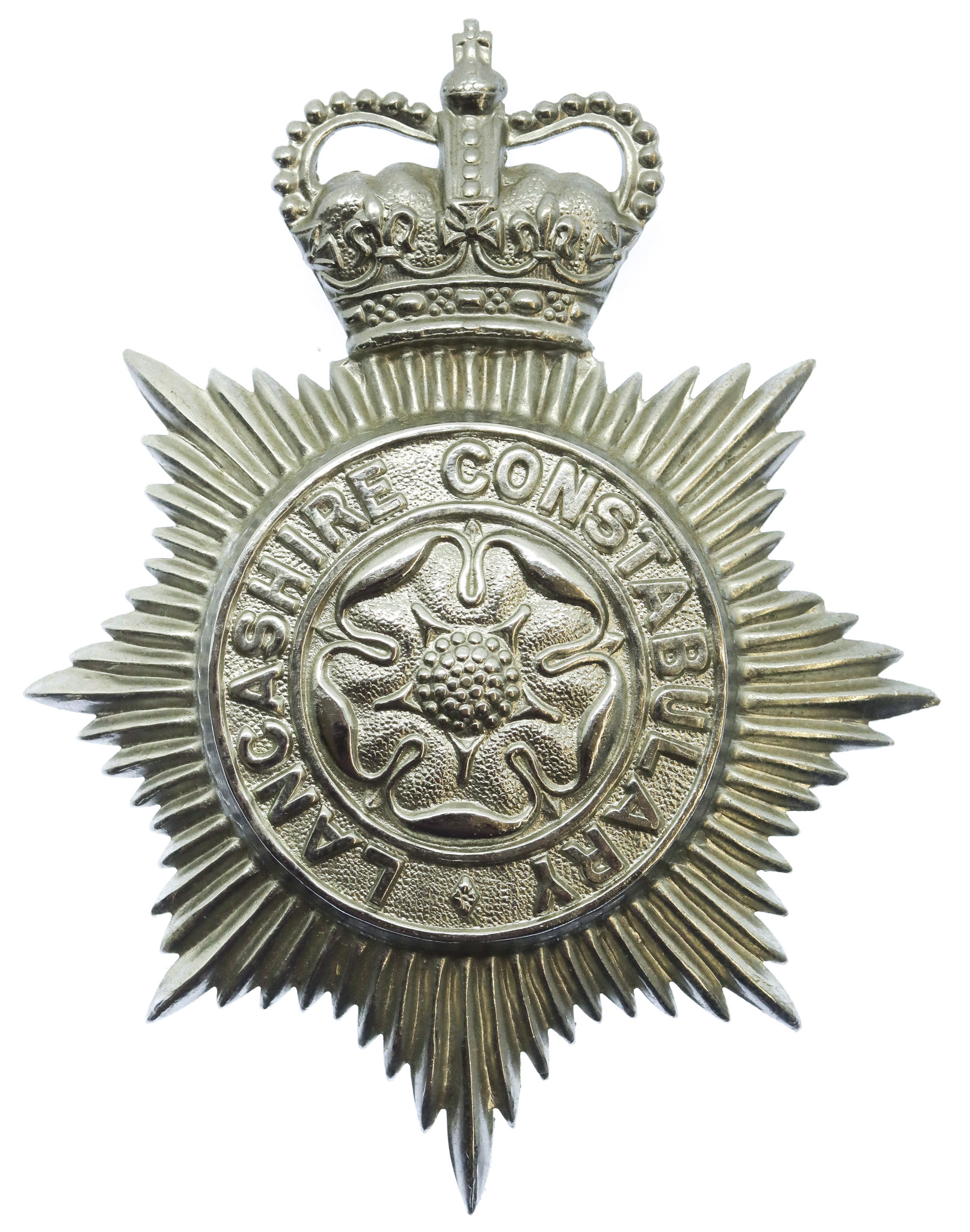 Lancashire Constabulary Helmet Plate - Queen's Crown