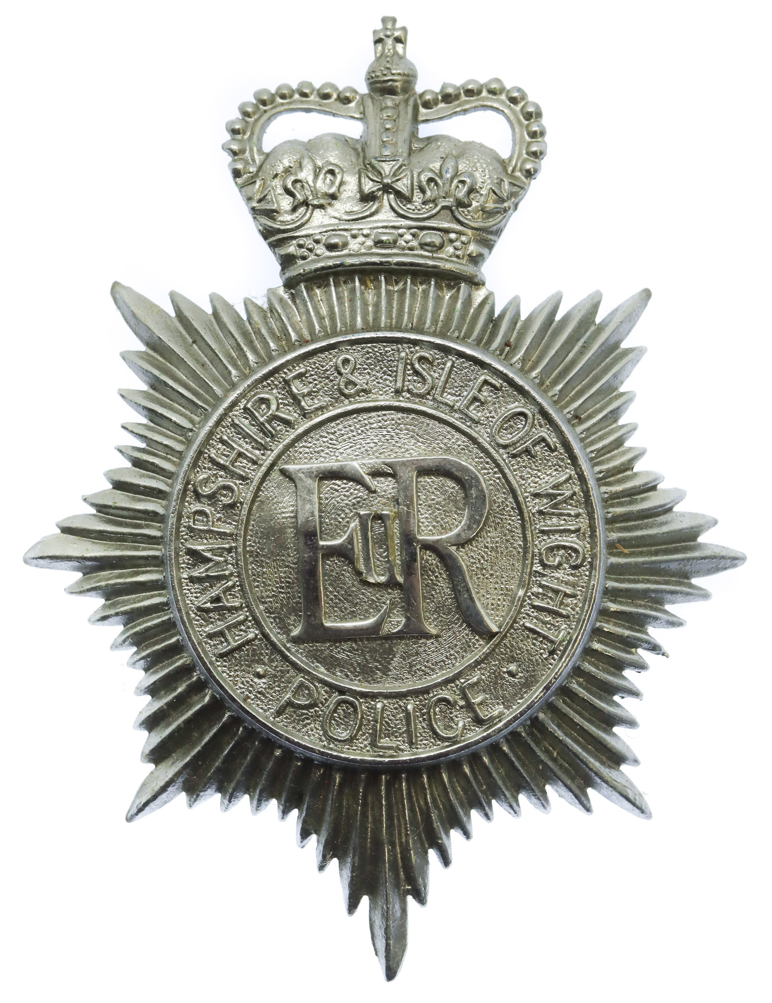 Hampshire & Isle of Wight Police Helmet Plate - Queen's Crown
