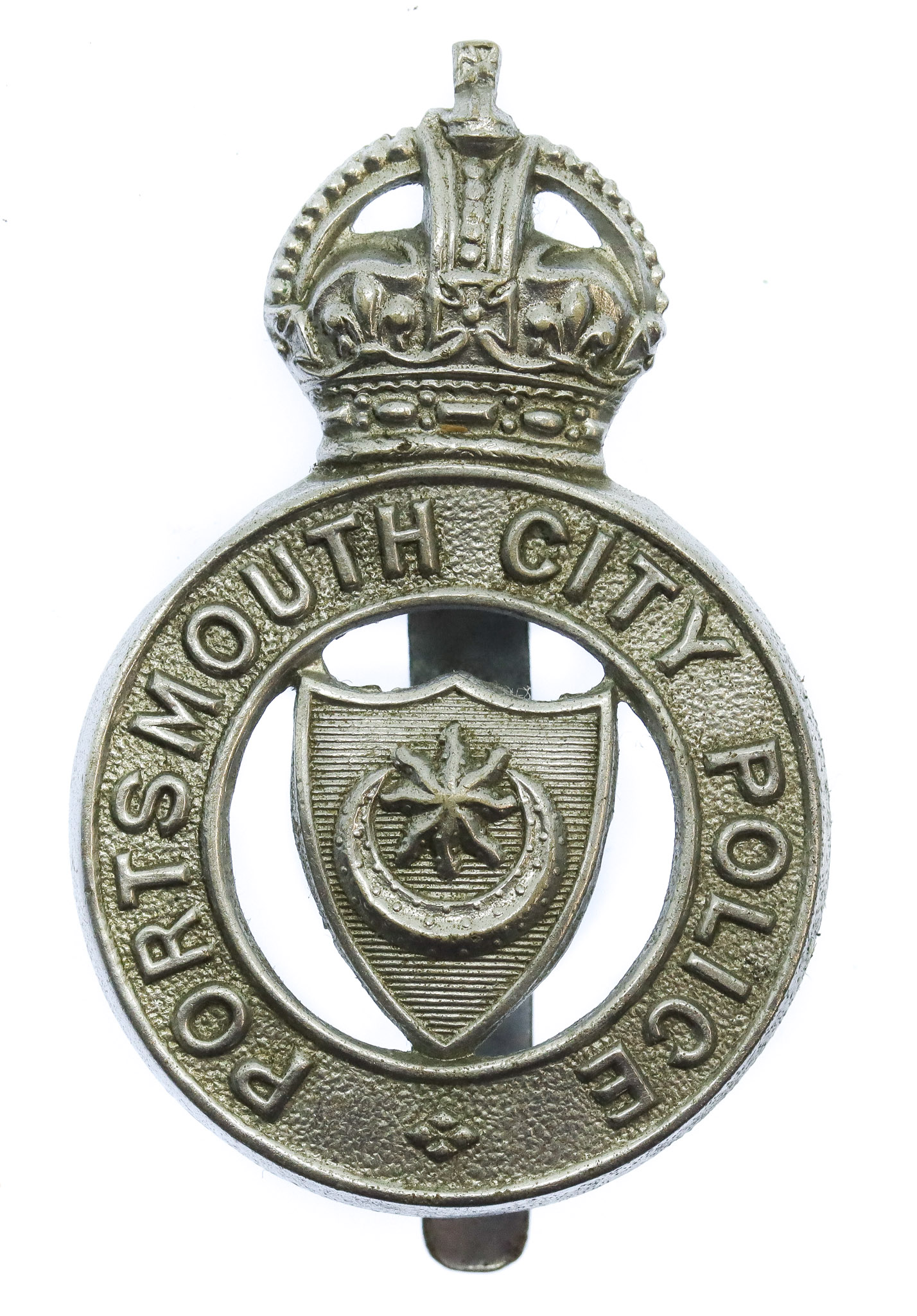 Portsmouth City Police Cap Badge - King's Crown