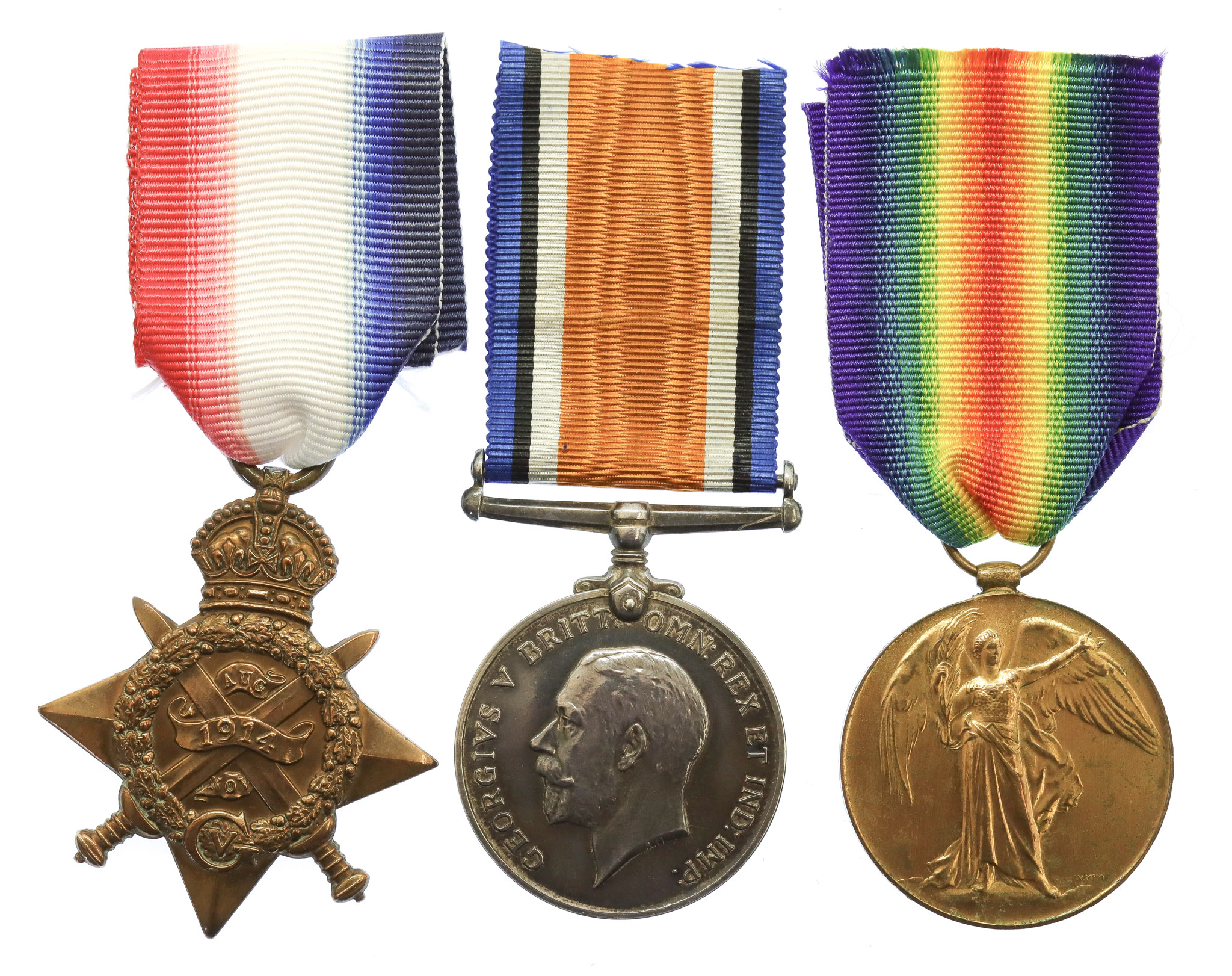 WW1 1914 Mons Star Medal Trio - Bmbr. C. Yates, Royal Field Artillery