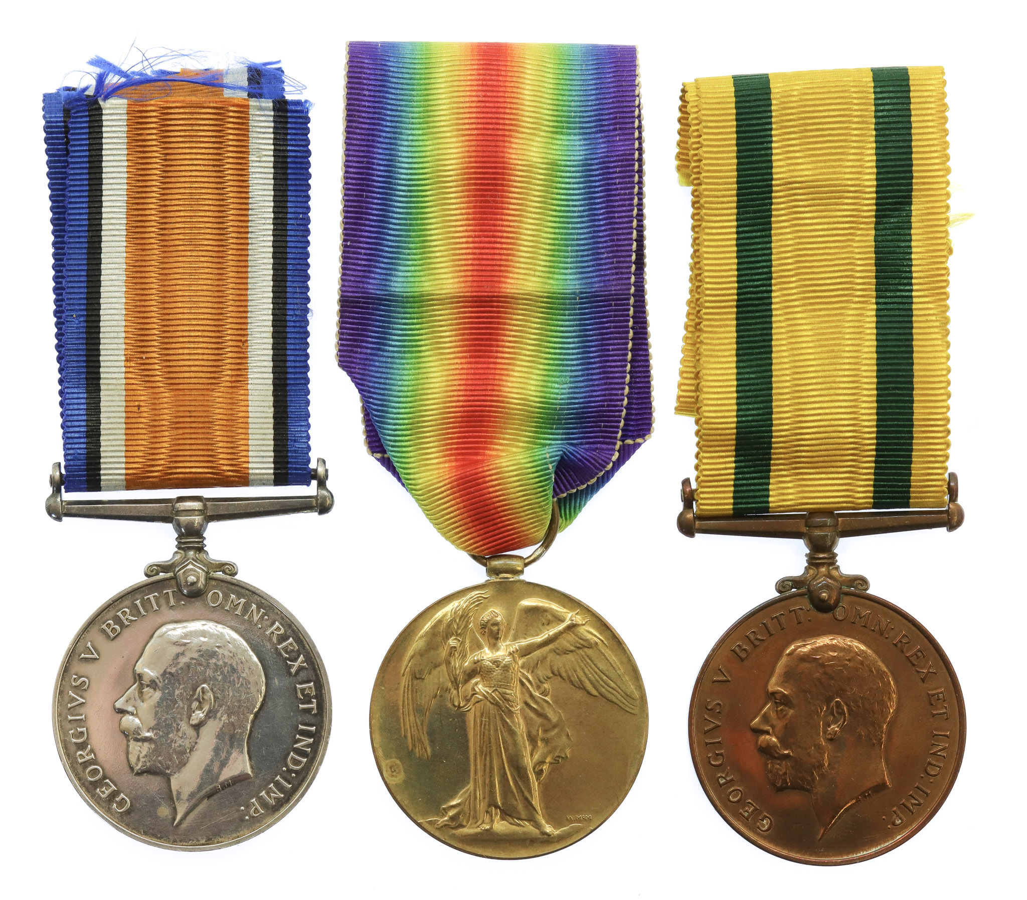 WW1 British War Medal, Victory Medal and Territorial Force War Medal Group of Three - Gnr. S.A. Canning, Royal Artillery