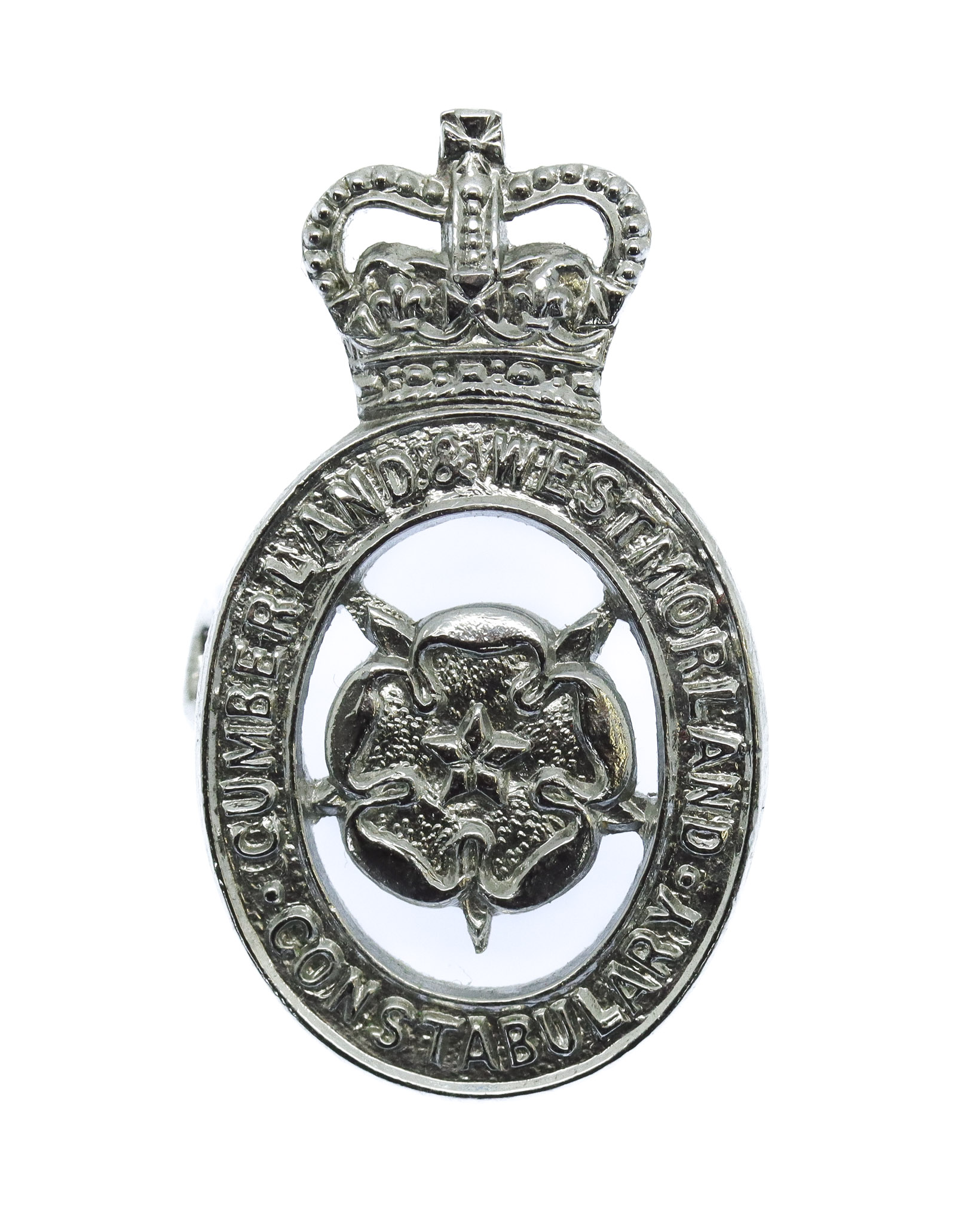 Cumberland & Westmorland Constabulary Collar Badge - Queen's Crown