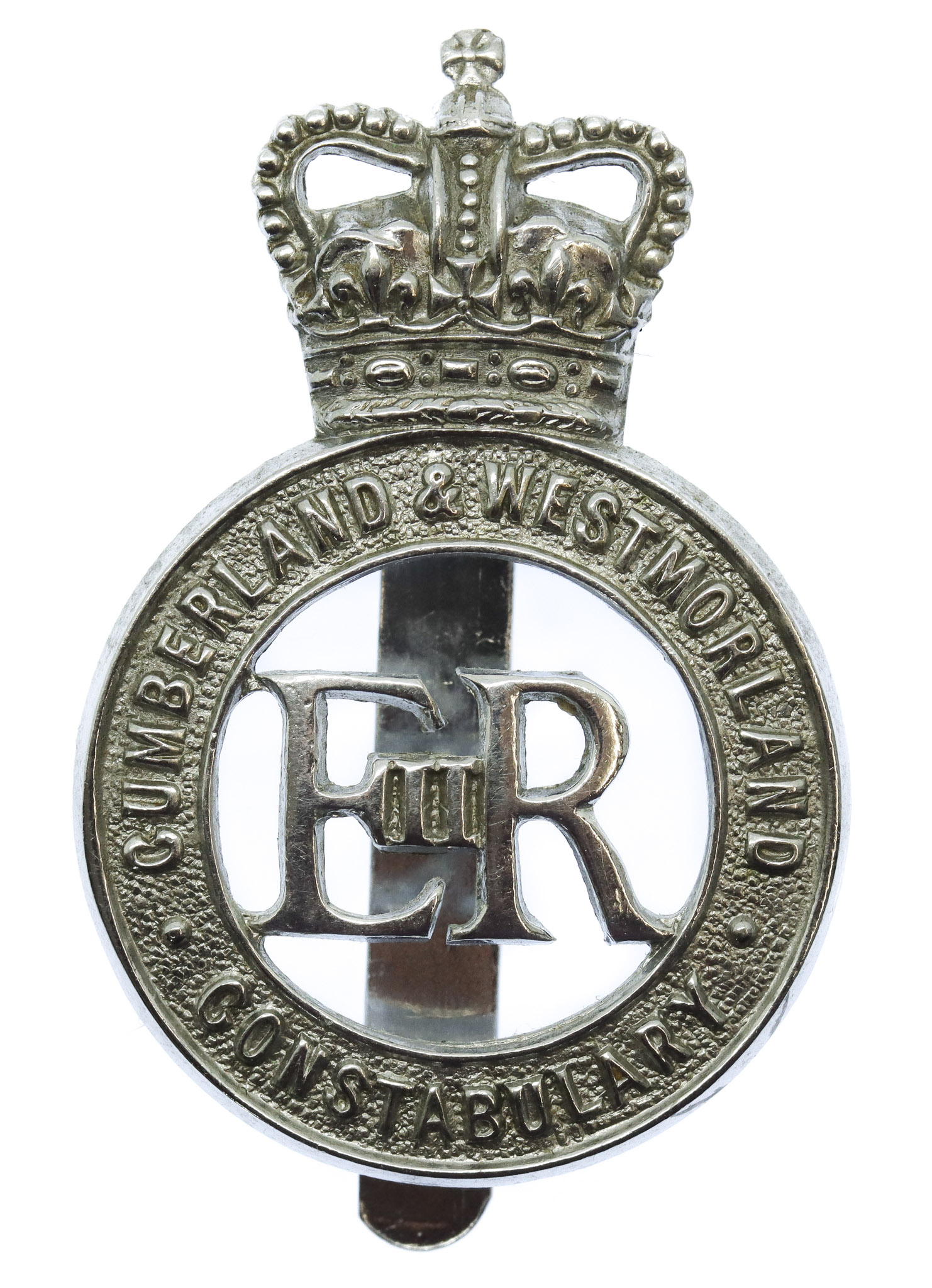 Cumberland & Westmorland Constabulary Cap Badge - Queen's Crown