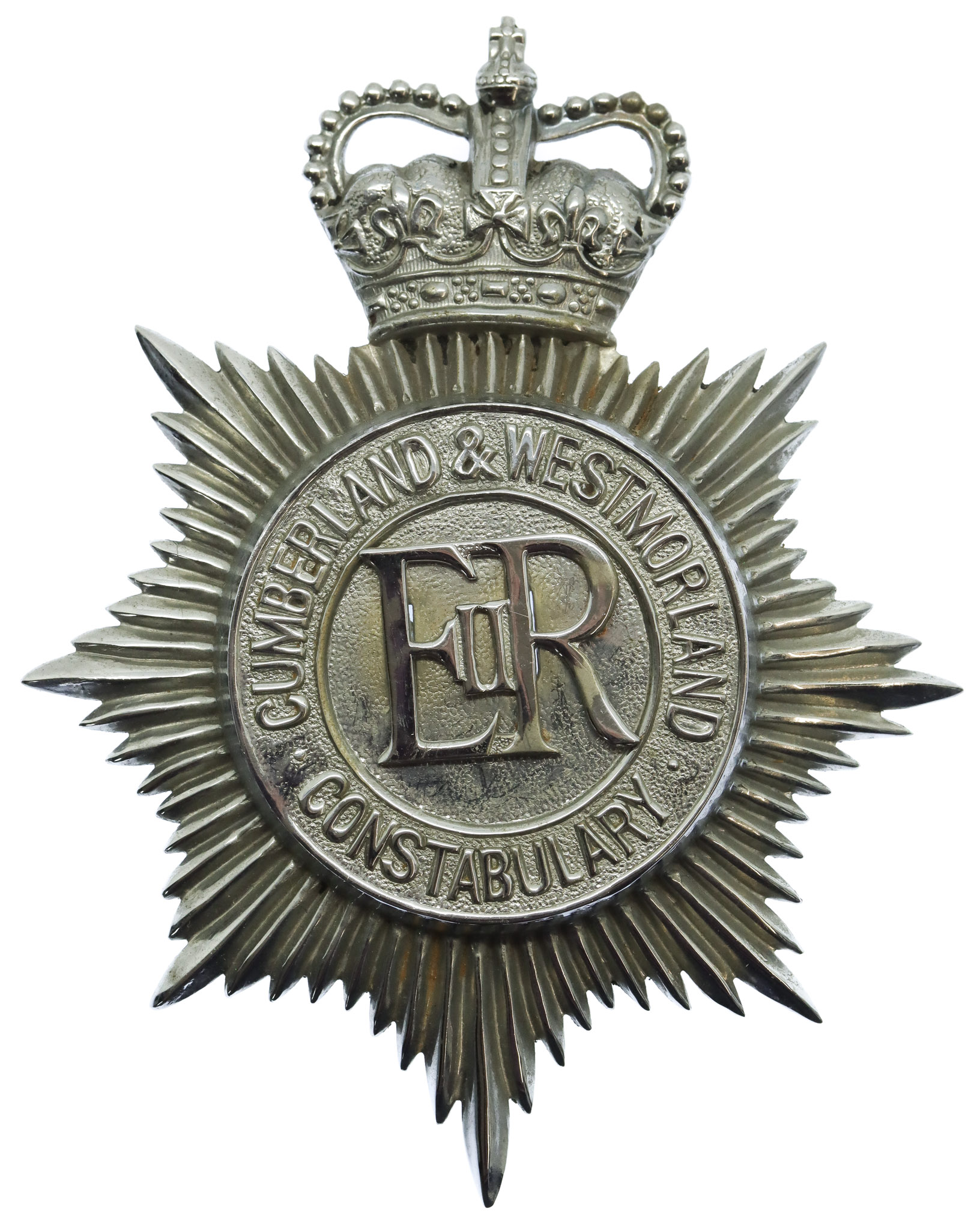 Cumberland & Westmorland Constabulary Helmet Plate - Queen's Crown