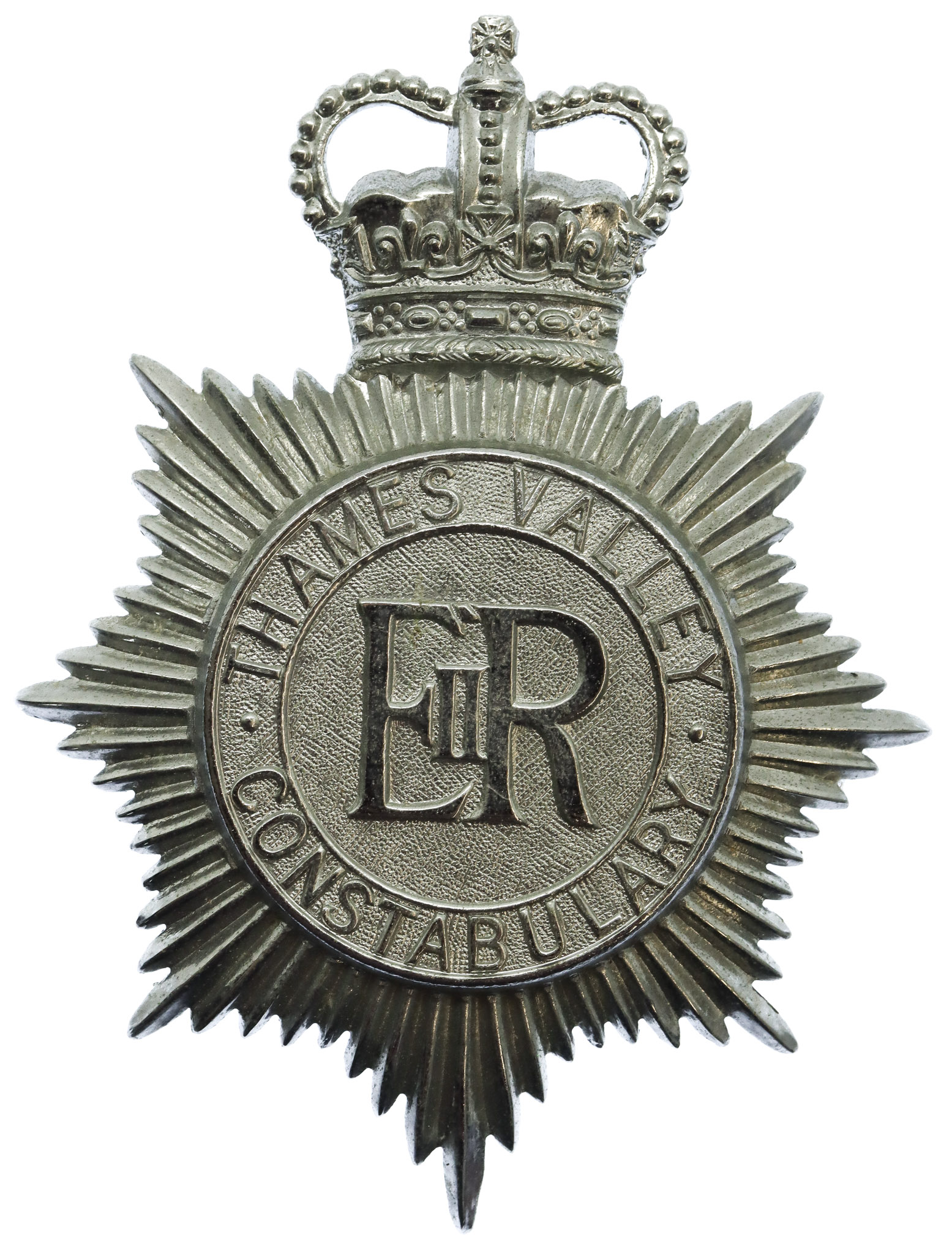 Thames Valley Constabulary Helmet Plate - Queen's Crown (with slider)