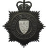 West Suffolk Constabulary Small Star Night Helmet Plate - Queen's Crown