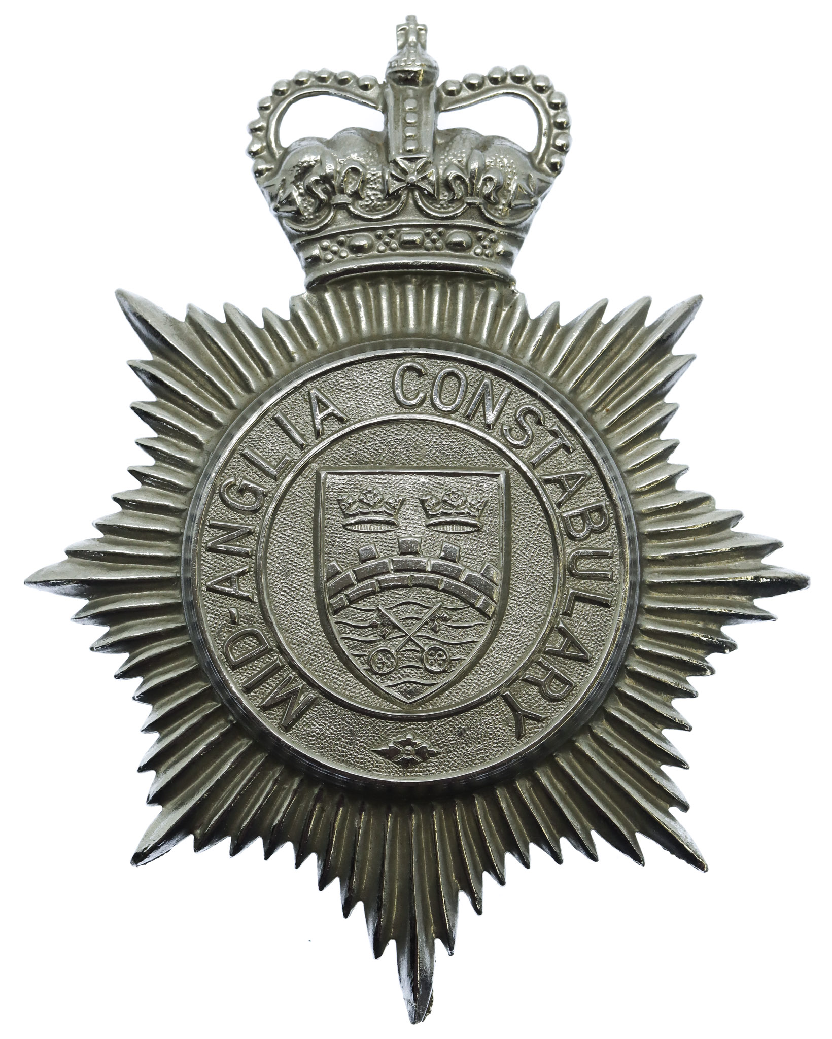 Mid-Anglia Constabulary Helmet Plate - Queen's Crown