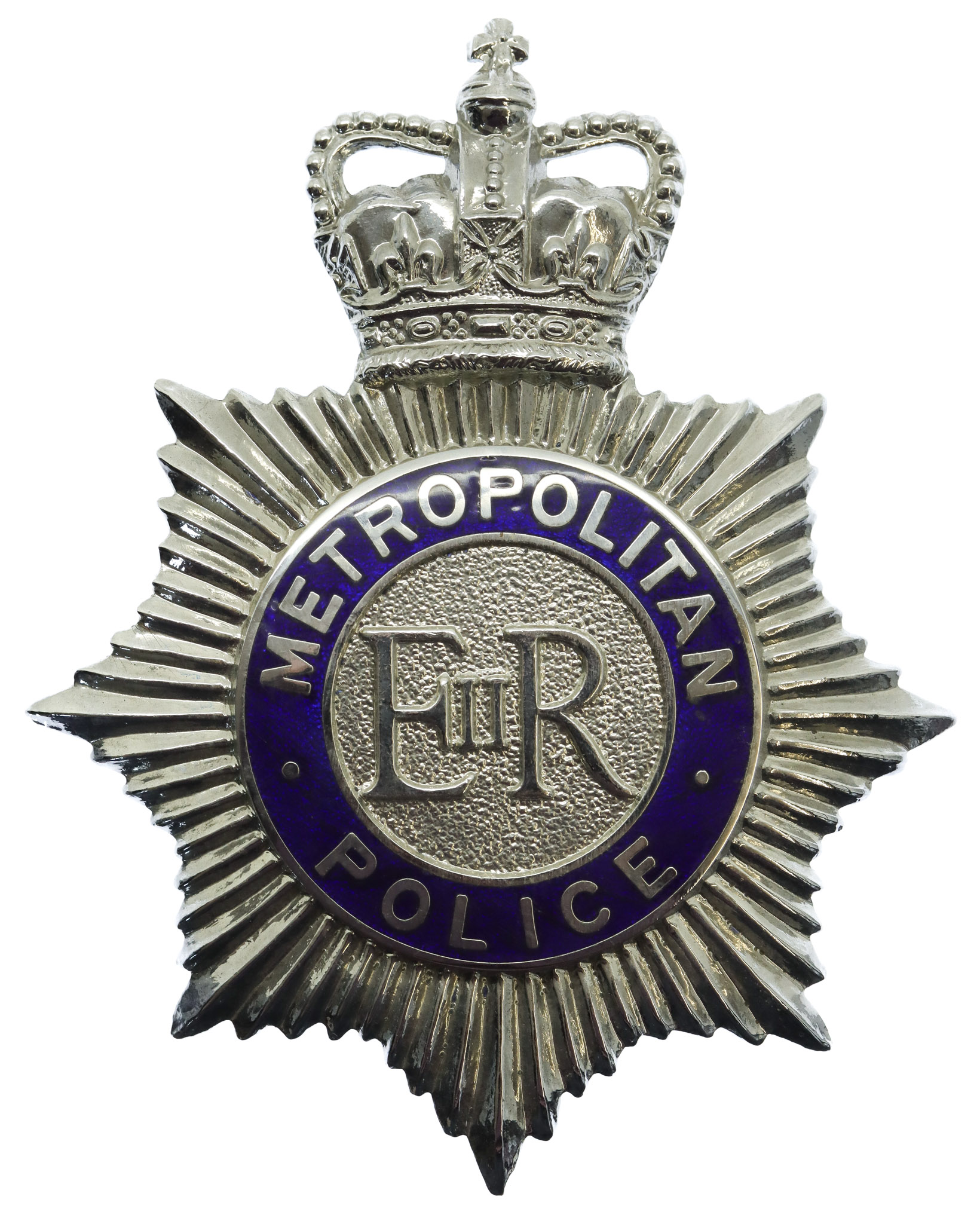 Metropolitan Police Enamelled Helmet Plate - Queen's Crown