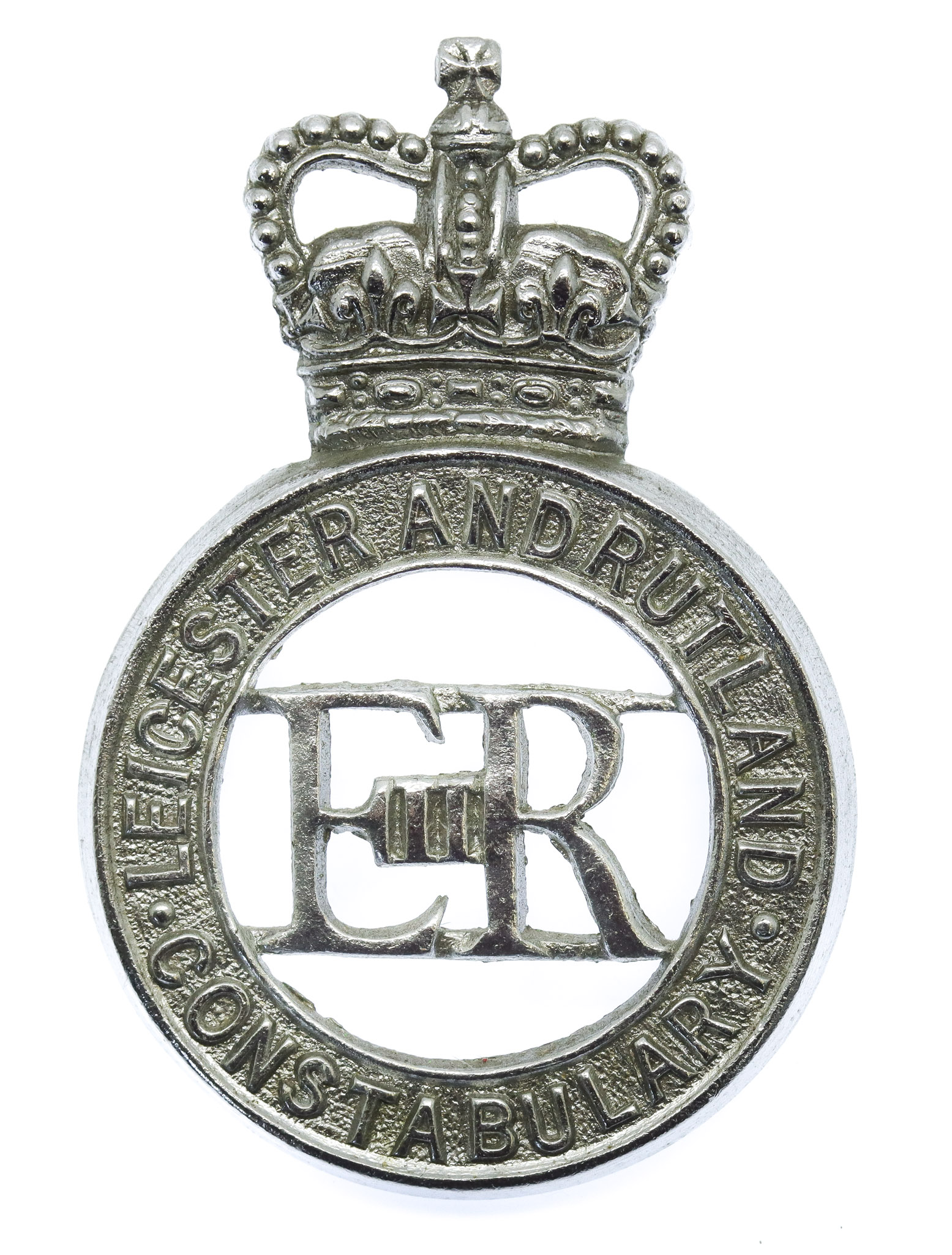 Leicester and Rutland Constabulary Cap Badge - Queen's Crown