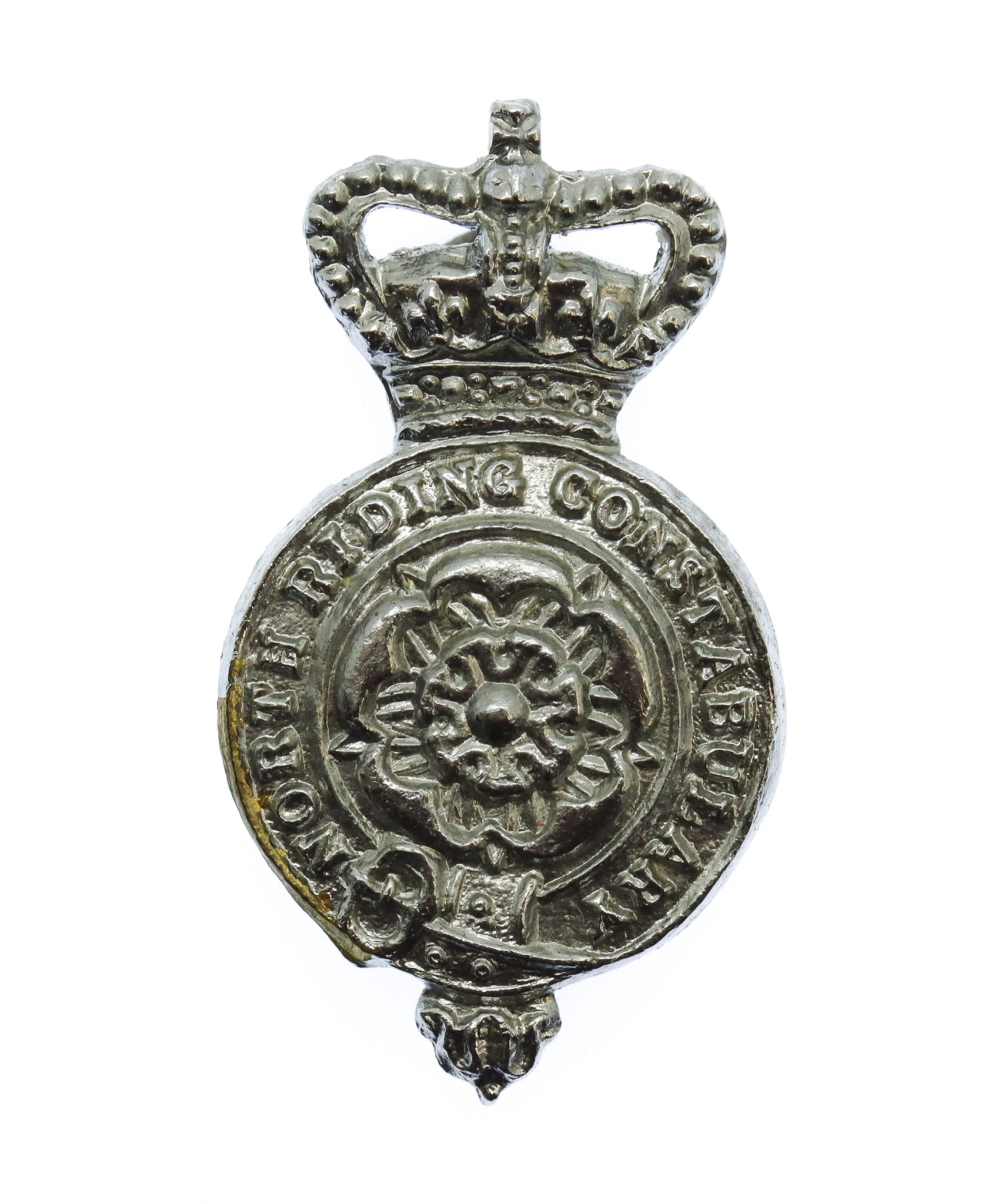 North Riding Constabulary Collar Badge - Queen's Crown