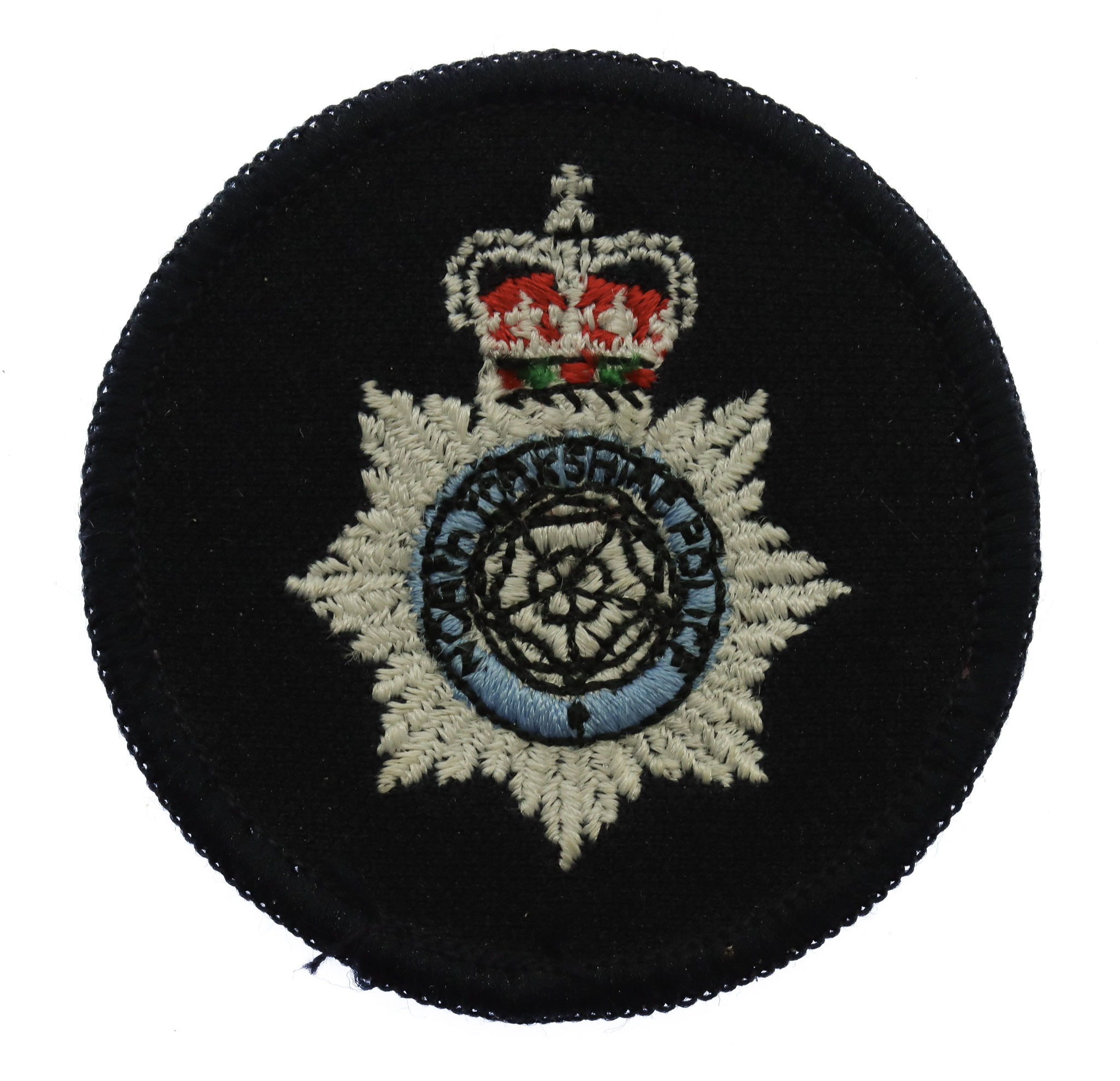 North Yorkshire Police Cloth Beret Badge -Queen's Crown