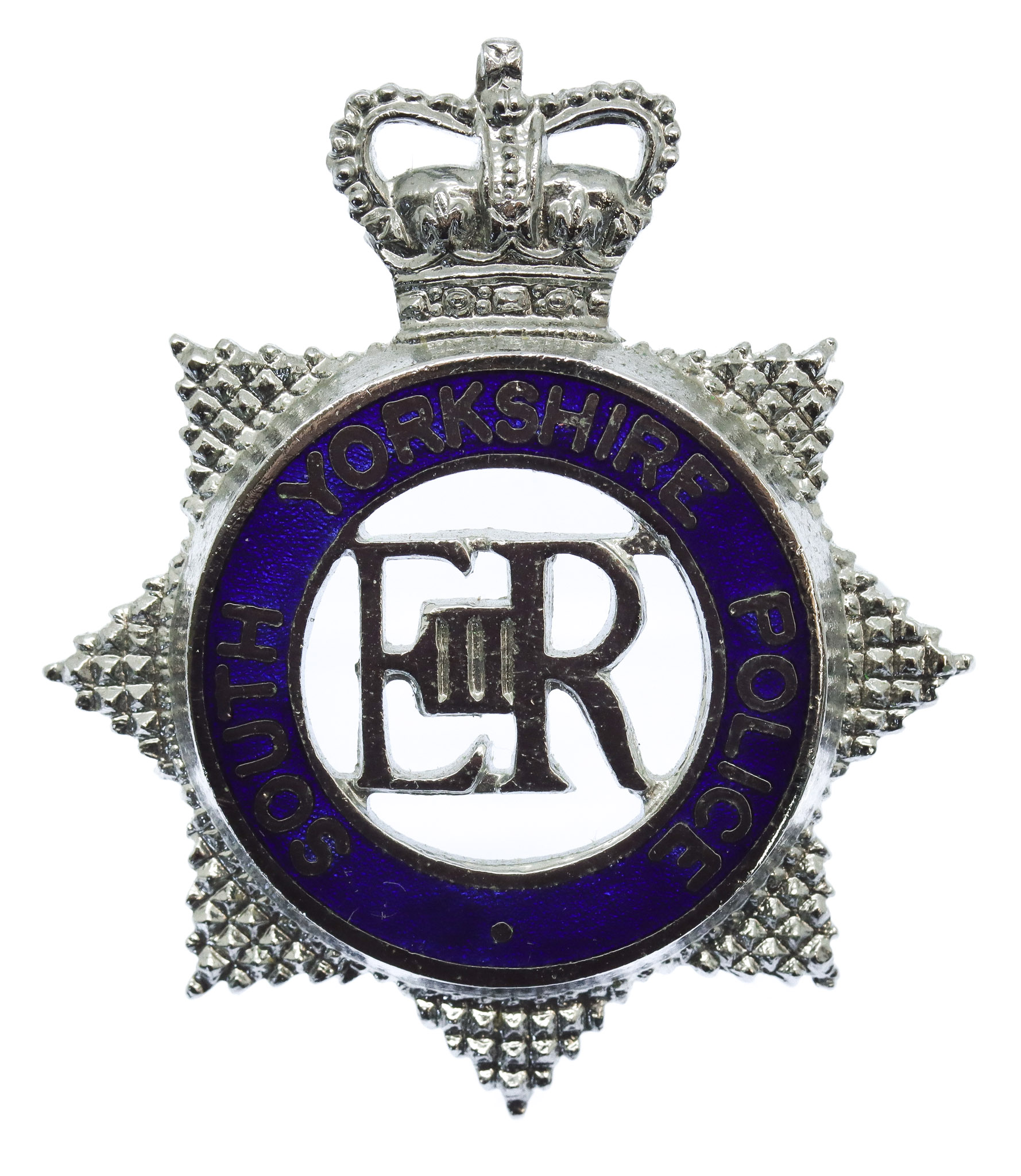 South Yorkshire Police Senior Officer's  Enamelled Cap Badge - Queen's Crown