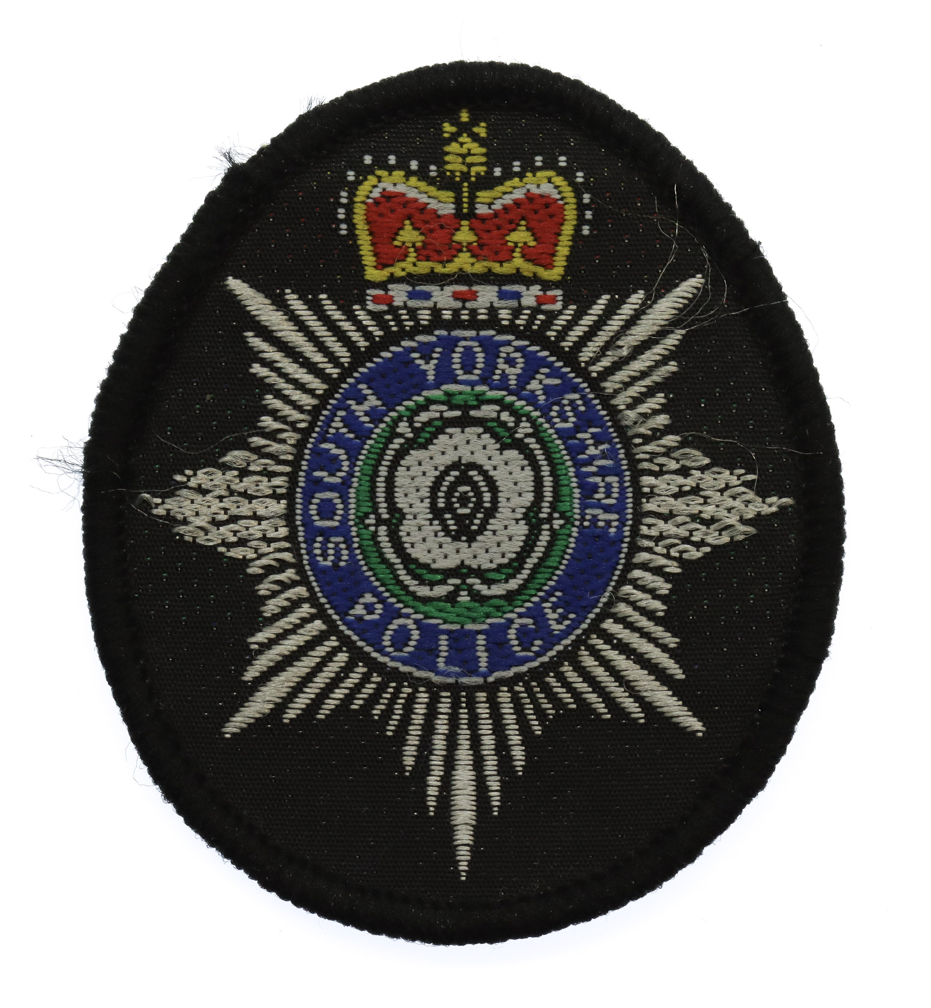 South Yorkshire Police Cloth Beret Badge - Queen's Crown