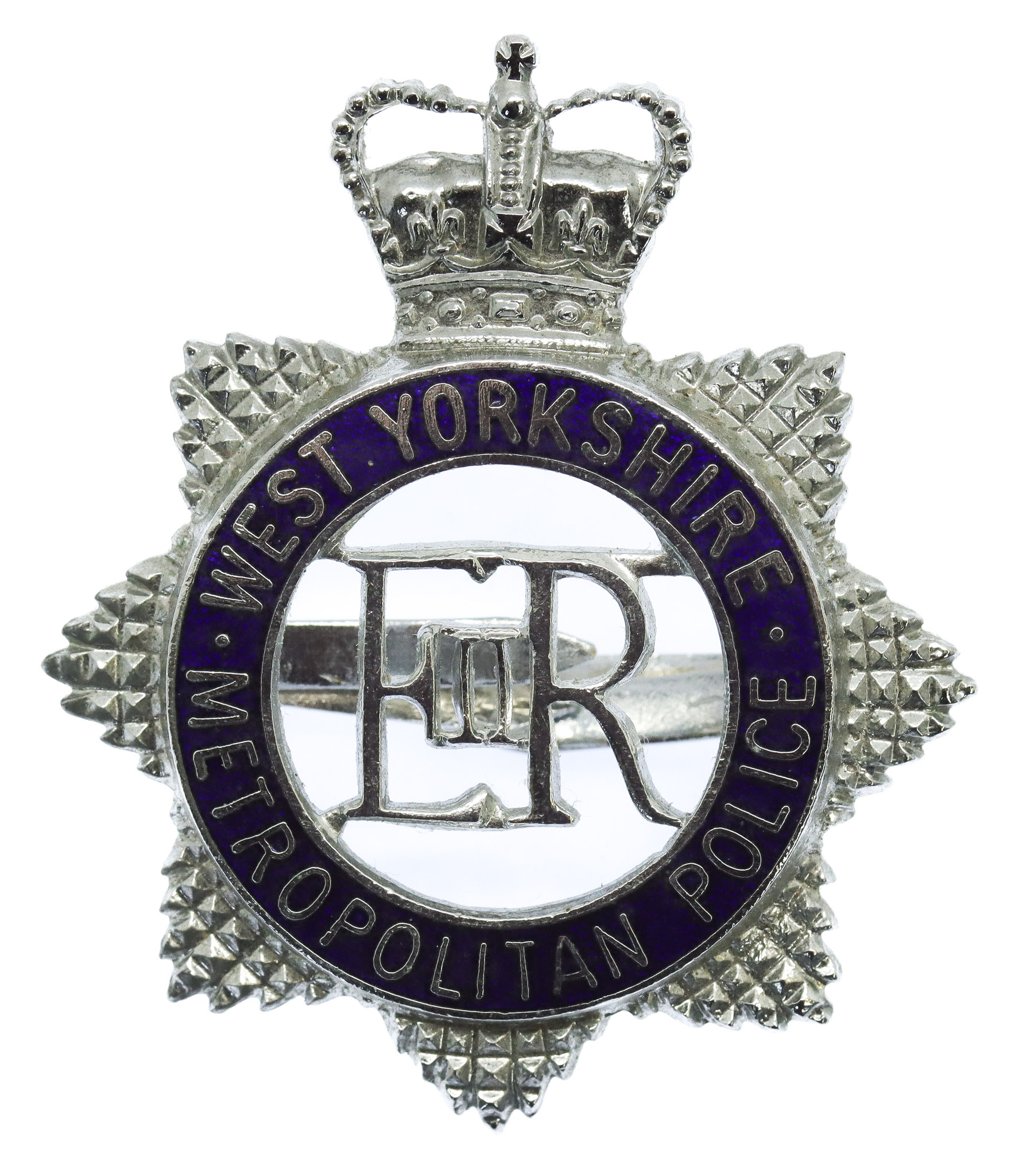 West Yorkshire Metropolitan Police Senior Officer's Enamelled Cap Badge - Queen's Crown