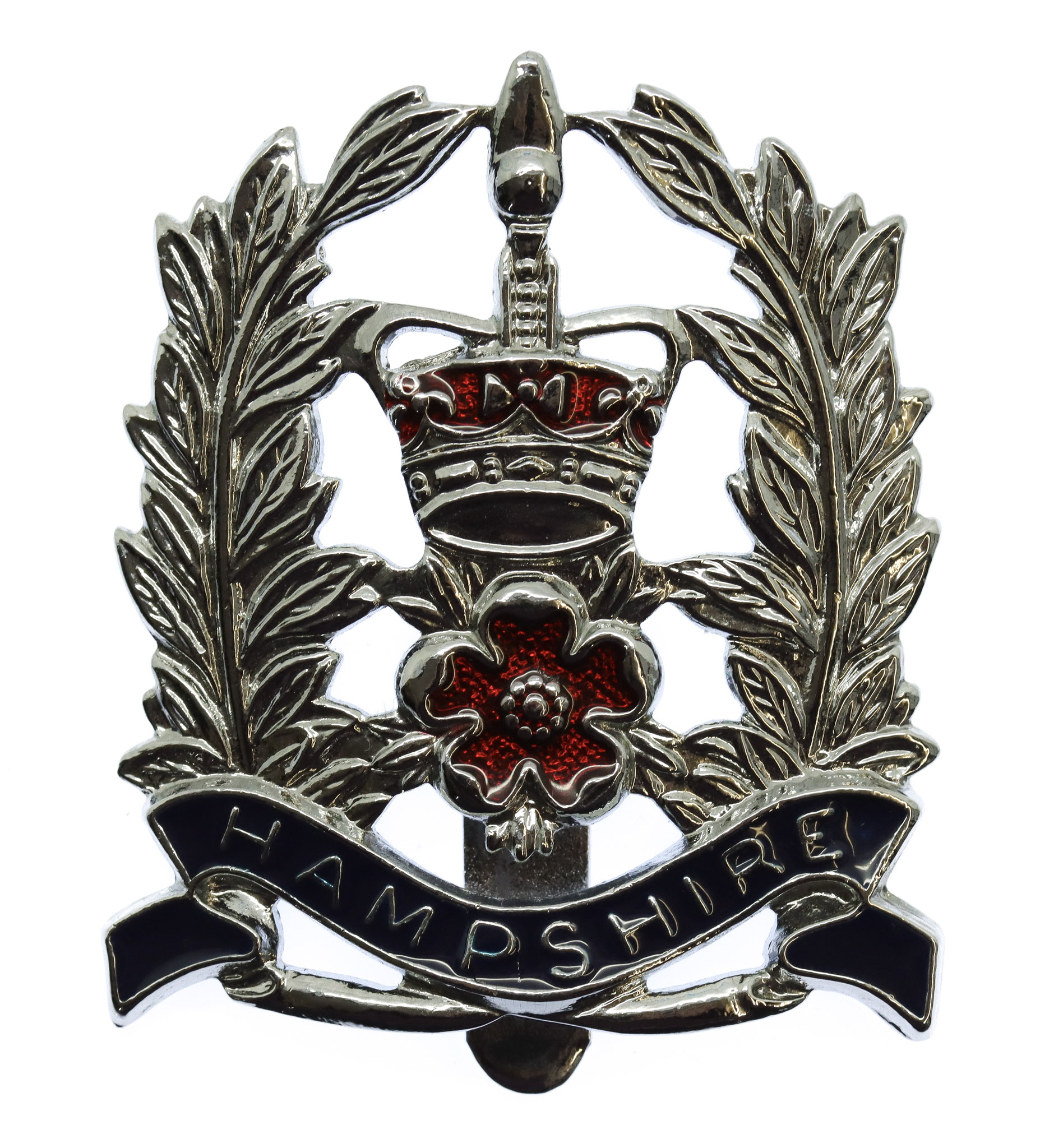 Hampshire Constabulary Sergeants Enamelled Cap Badge - Queen's Crown