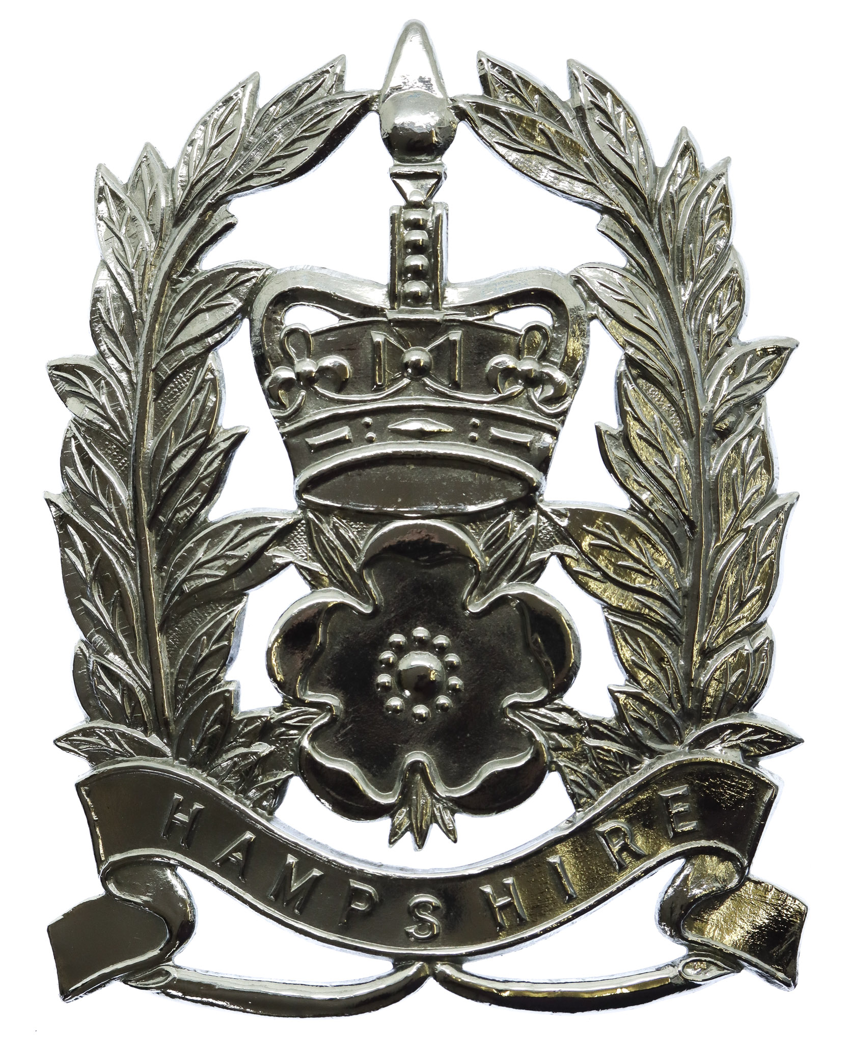 Hampshire Constabulary Constables Helmet Plate - Queen's Crown