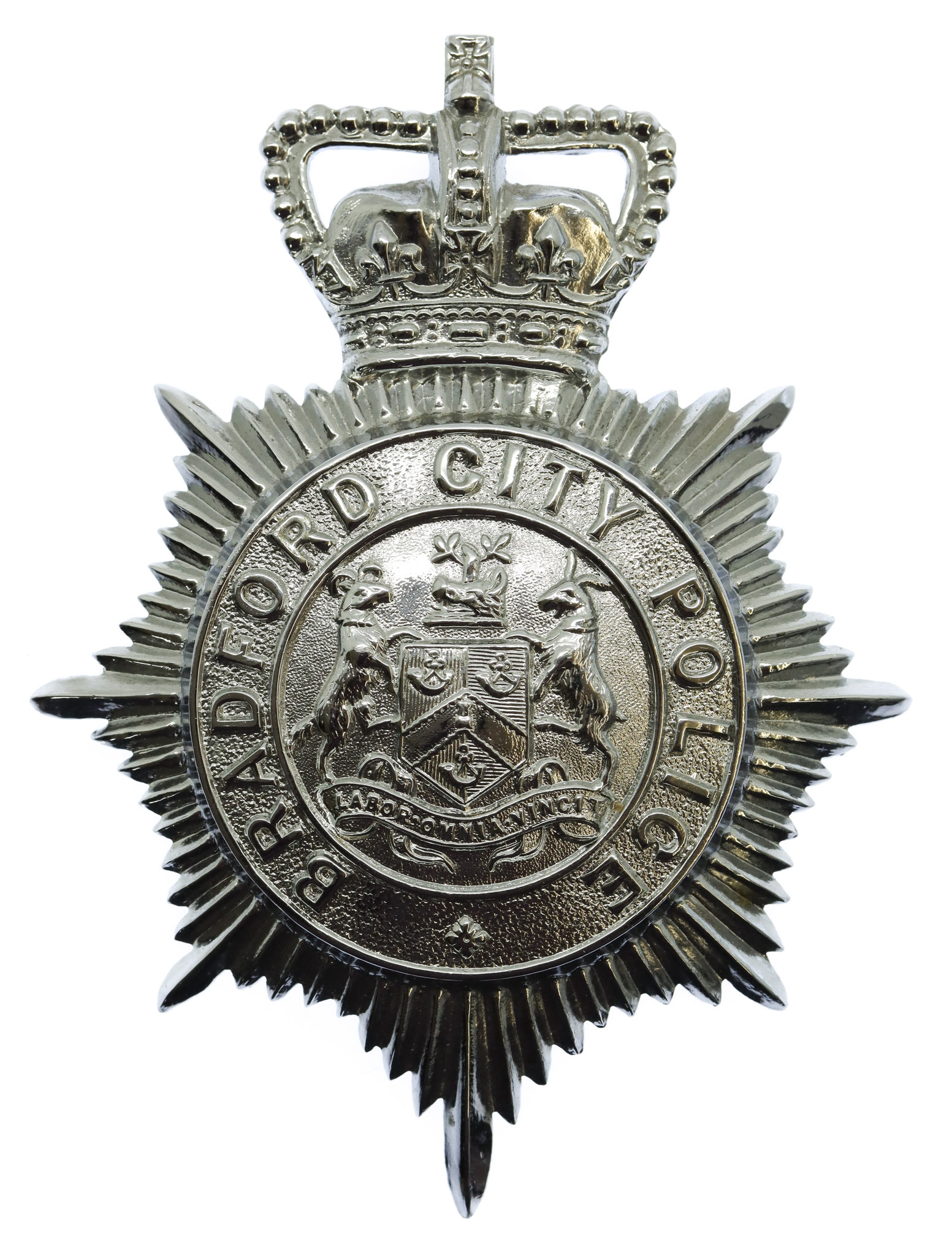 Bradford City Police Helmet Plate - Queen's Crown
