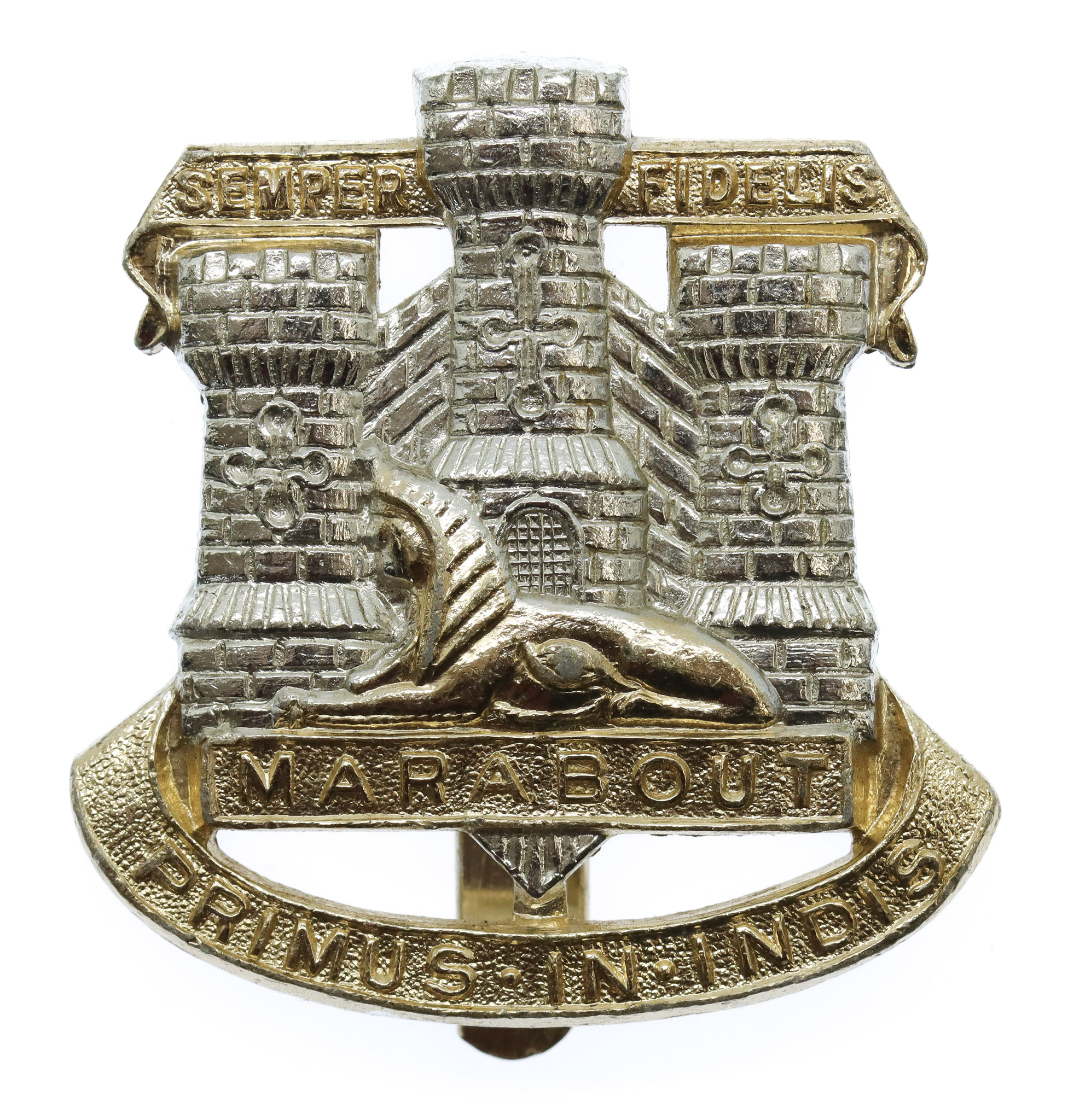 Devon & Dorset Regiment Anodised (Staybrite) Cap Badge