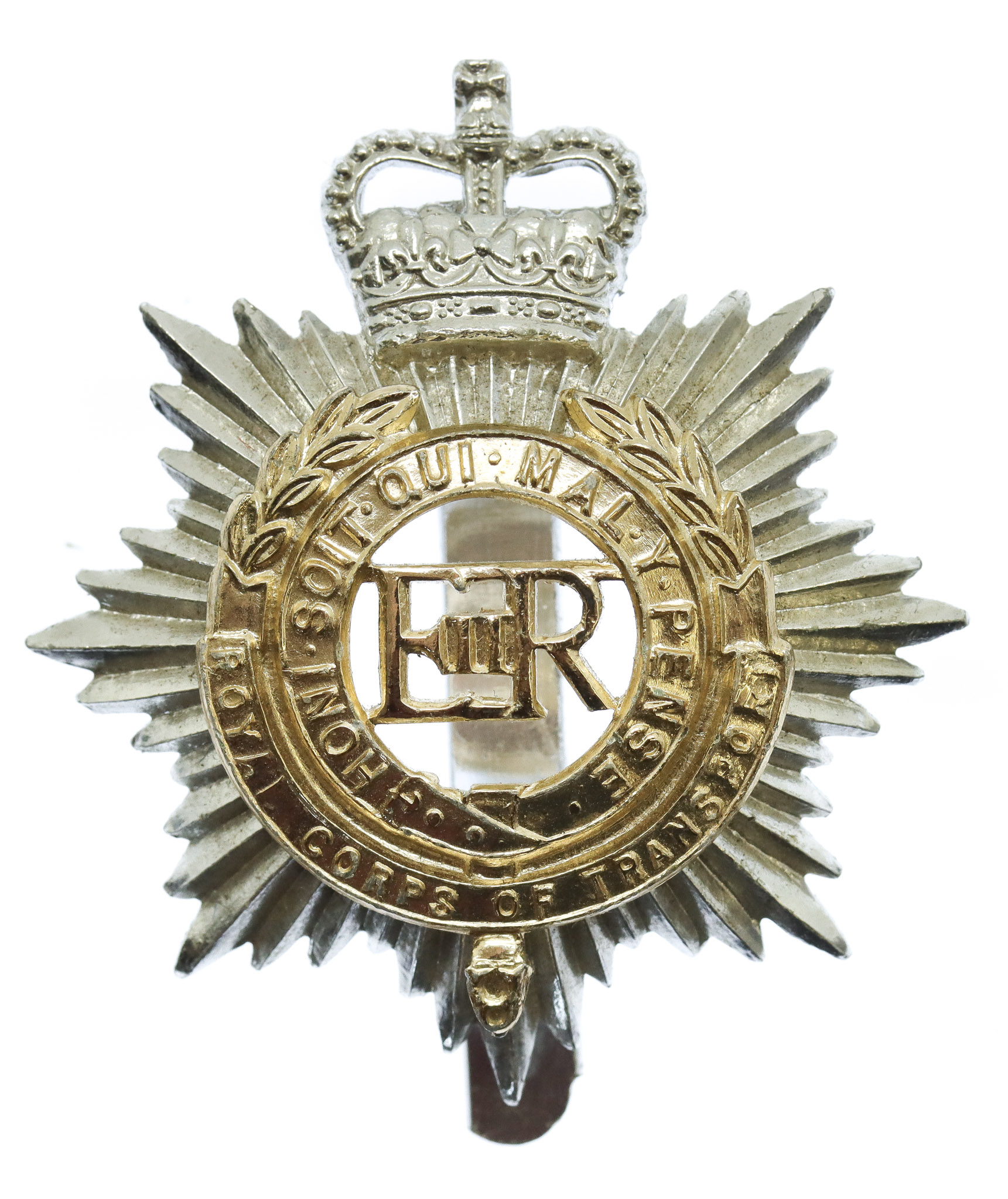 Royal Corps of Transport (R.C.T.) Anodised (Staybrite) Cap Badge