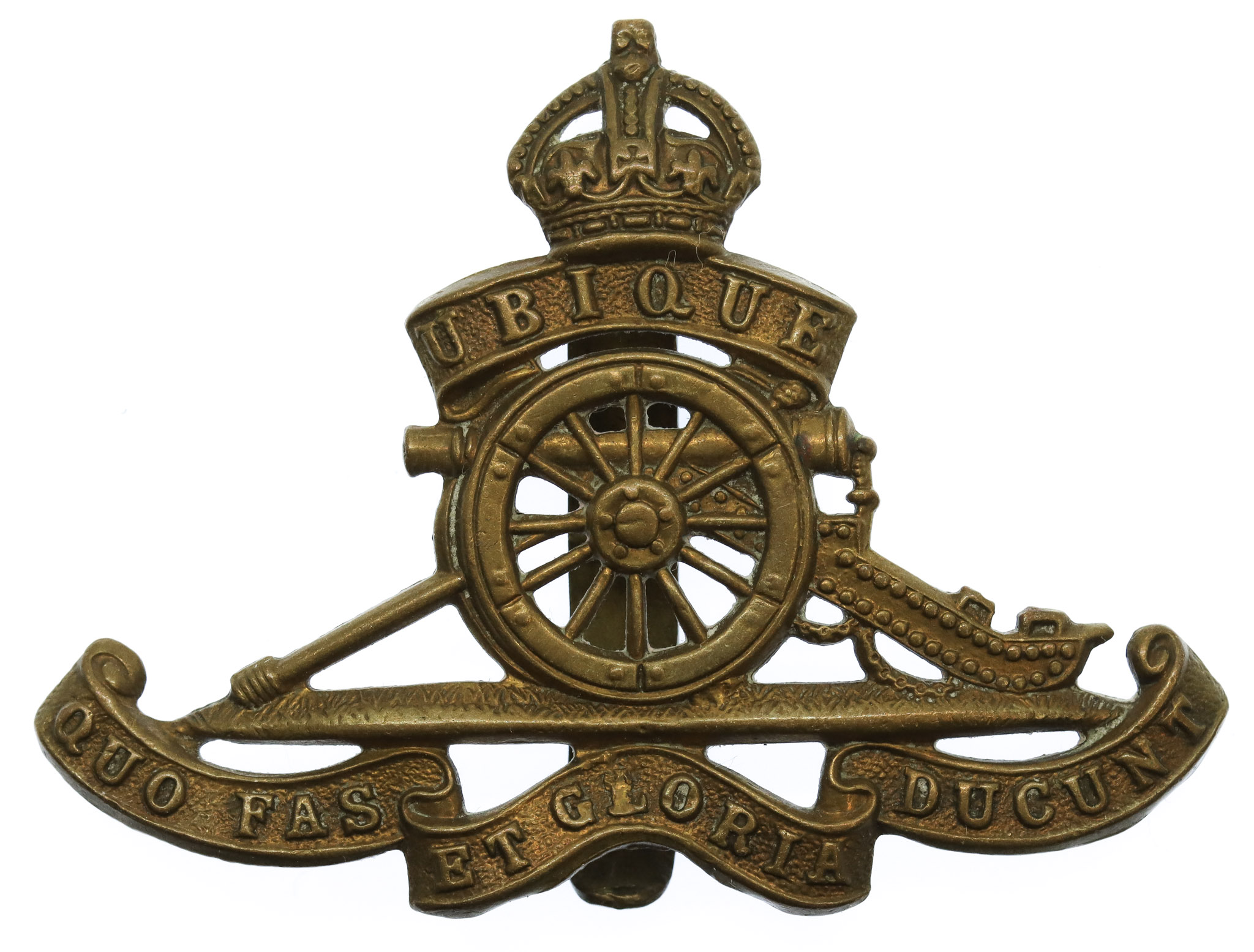 Royal Artillery Cap Badge - King's Crown