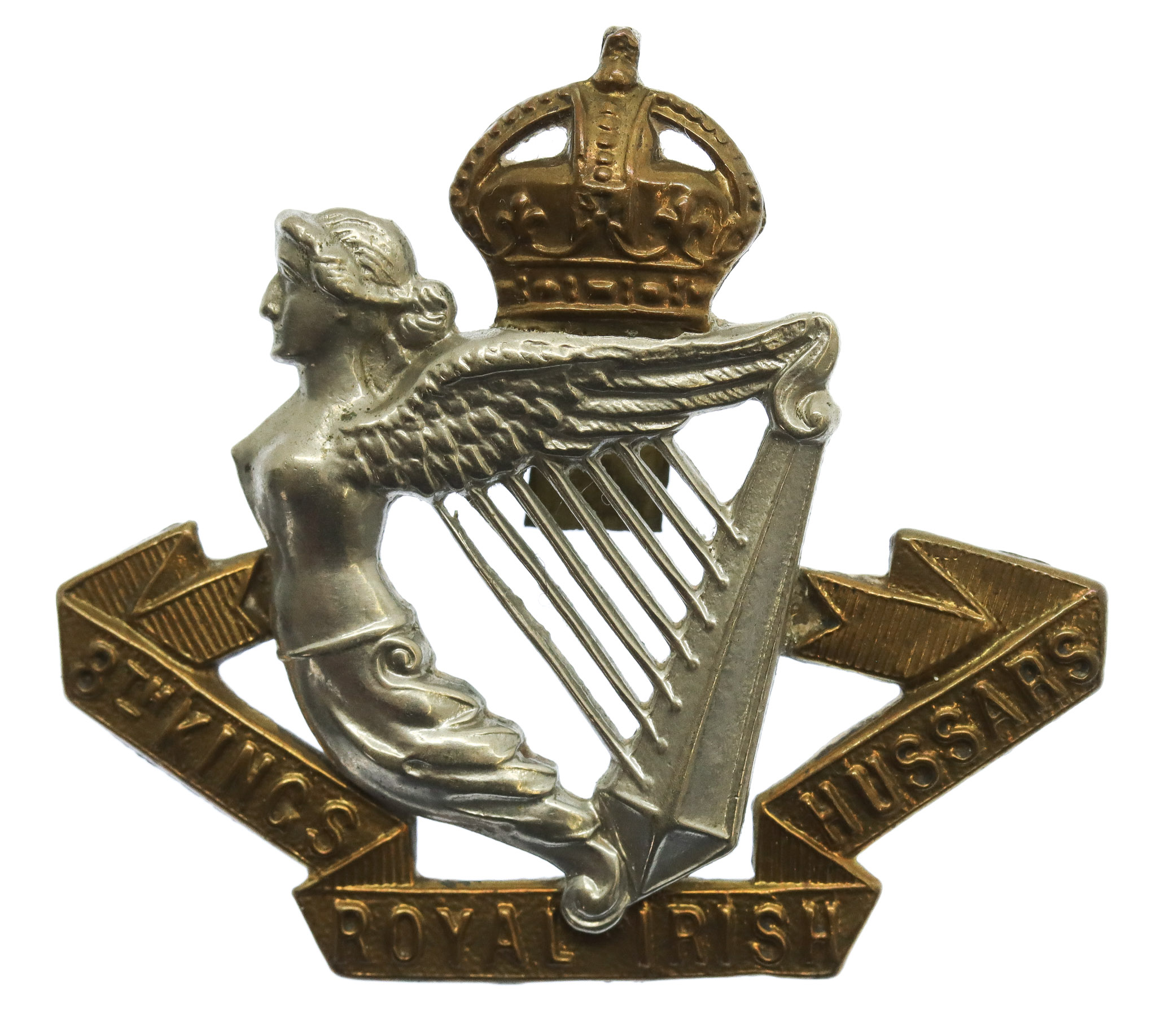 8th King's Royal Irish Hussars Cap Badge - King's Crown