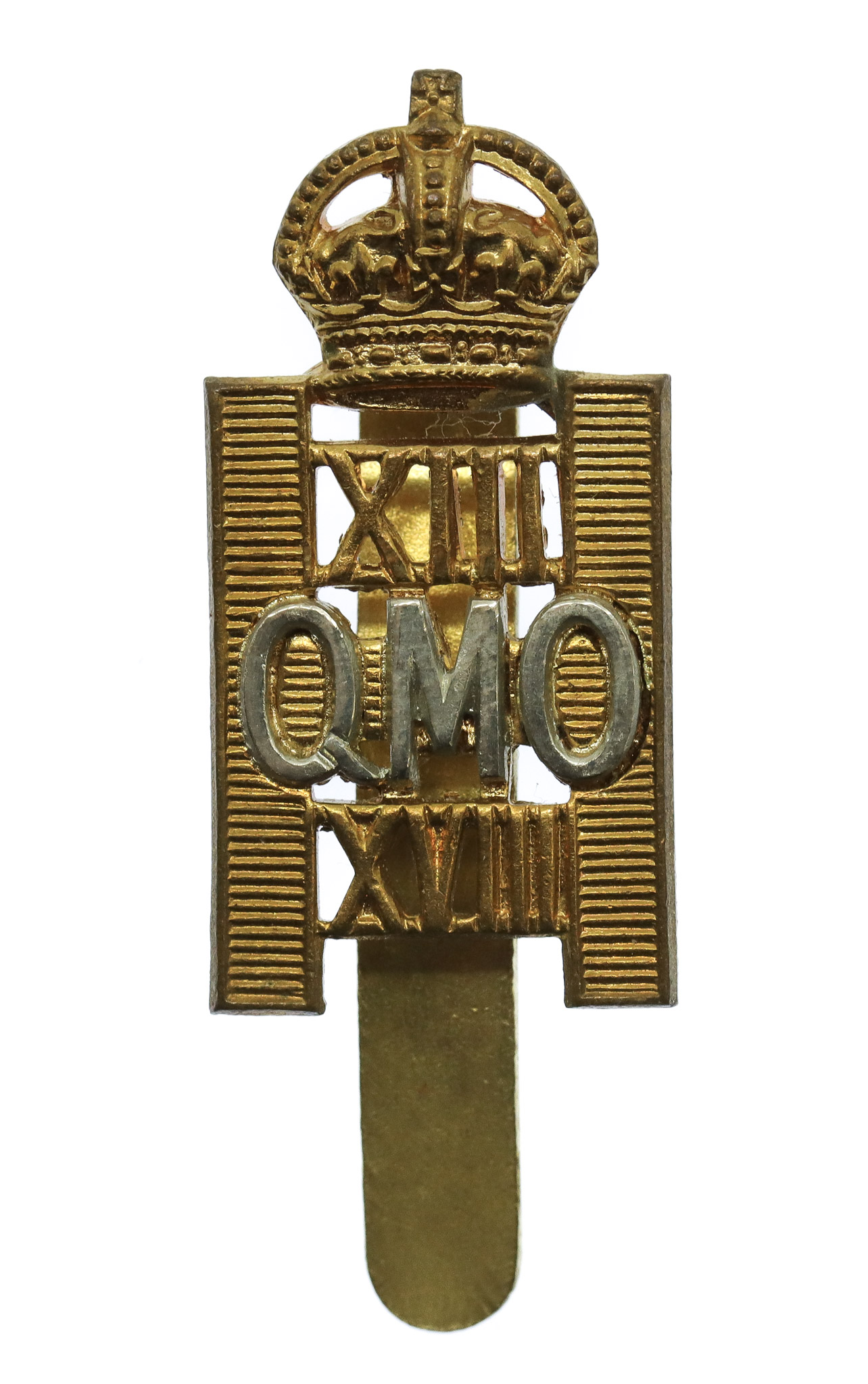 13th/18th Q.M.O. Royal Hussars Cap Badge (circa 1929-38)