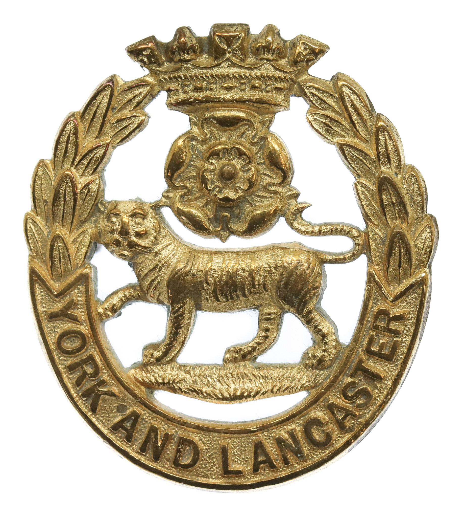 York & Lancaster Regiment Officer's Gilt Cap Badge