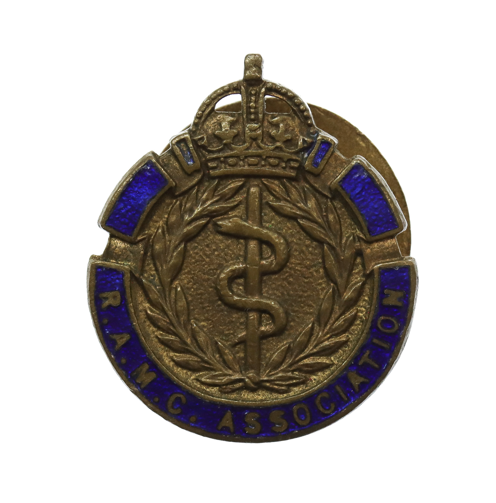 Royal Army Medical Corps (R.A.M.C.) Association Enamelled Lapel Badge - King's Crown
