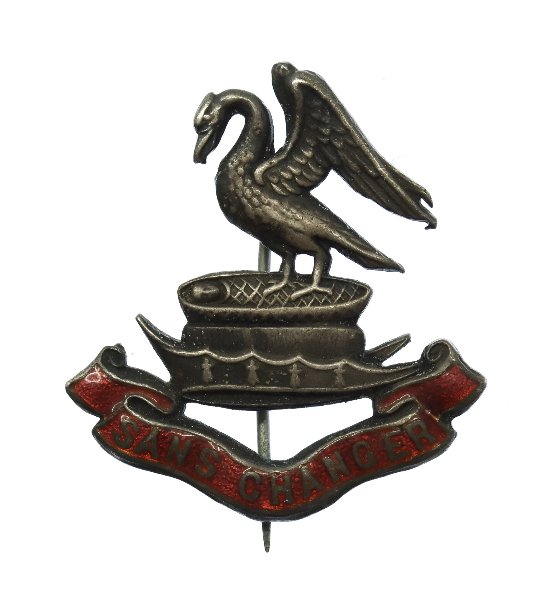 WW1 Liverpool Pals Sterling Silver & Enamel Sweetheart Brooch