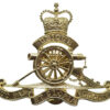 Royal Australian Artillery Anodised (Staybrite) Hat Badge - Queen's Crown