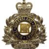 Australian Royal Queensland Regiment Anodised (Staybrite) Metal & Enamel Hat Badge - Queen's Crown