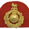 Royal Marines Sergeants Gilt Cap Badge - Queen's Crown