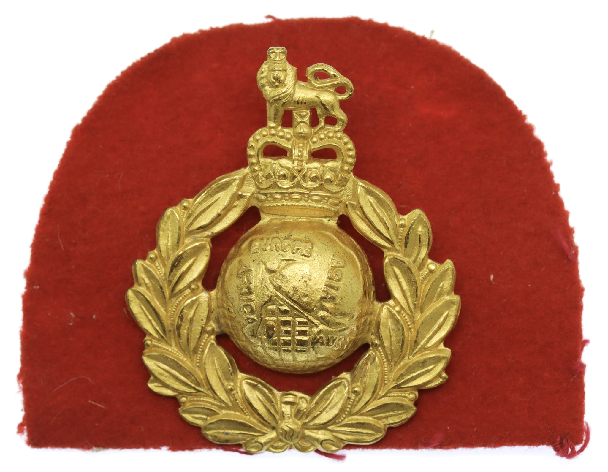 Royal Marines Sergeants Gilt Cap Badge - Queen's Crown