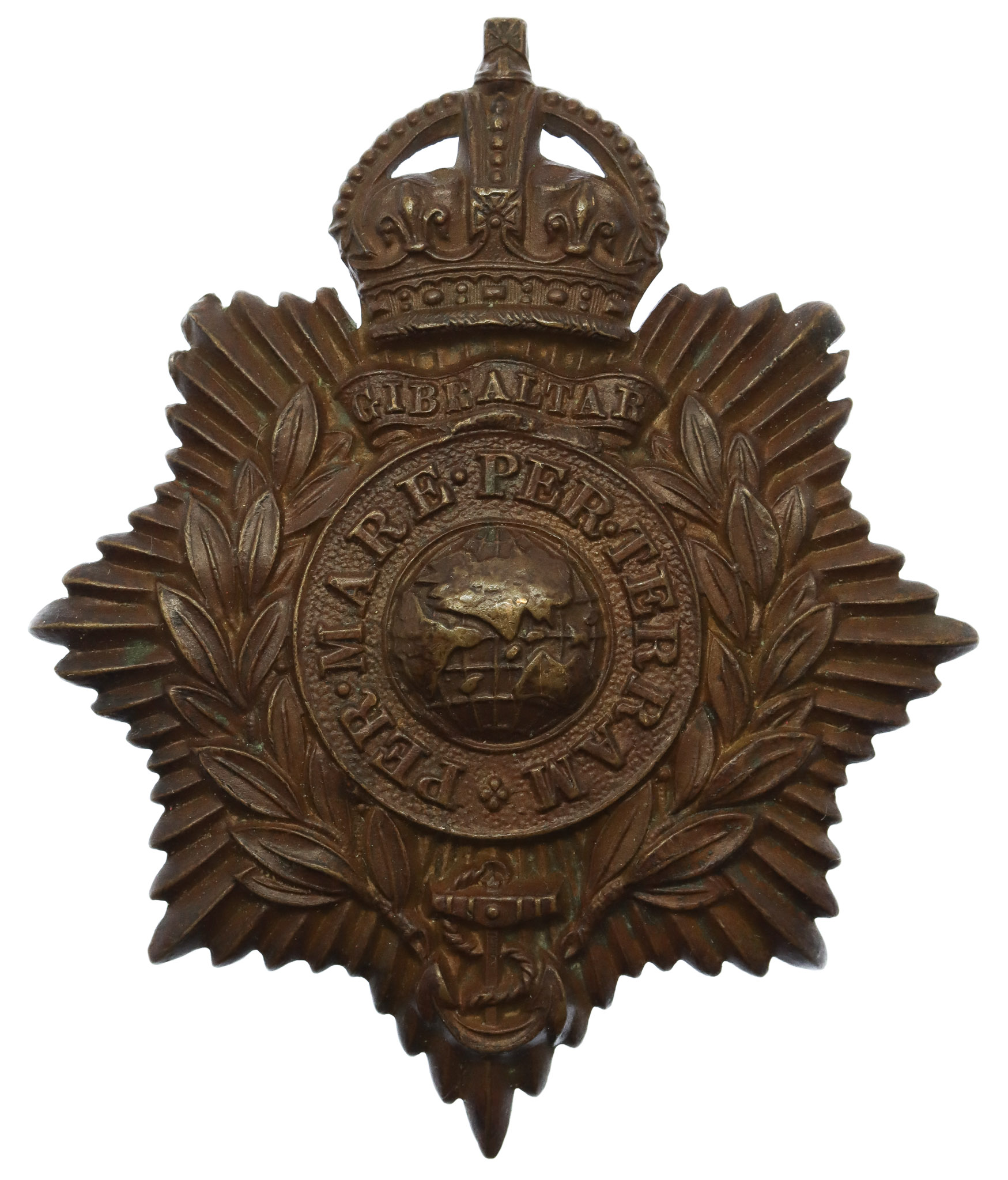 Royal Marines Helmet Plate - King's Crown