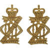 Pair of 13th/18th Royal Hussars Collar Badges - Queen's Crown