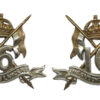 Pair of 16th/5th Queen's Lancers Collar Badges - King's Crown