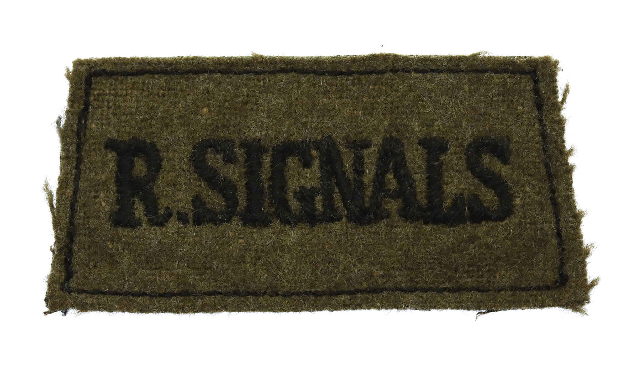 Royal Corps of Signals (R.SIGNALS)  Cloth Slip On Shoulder Title